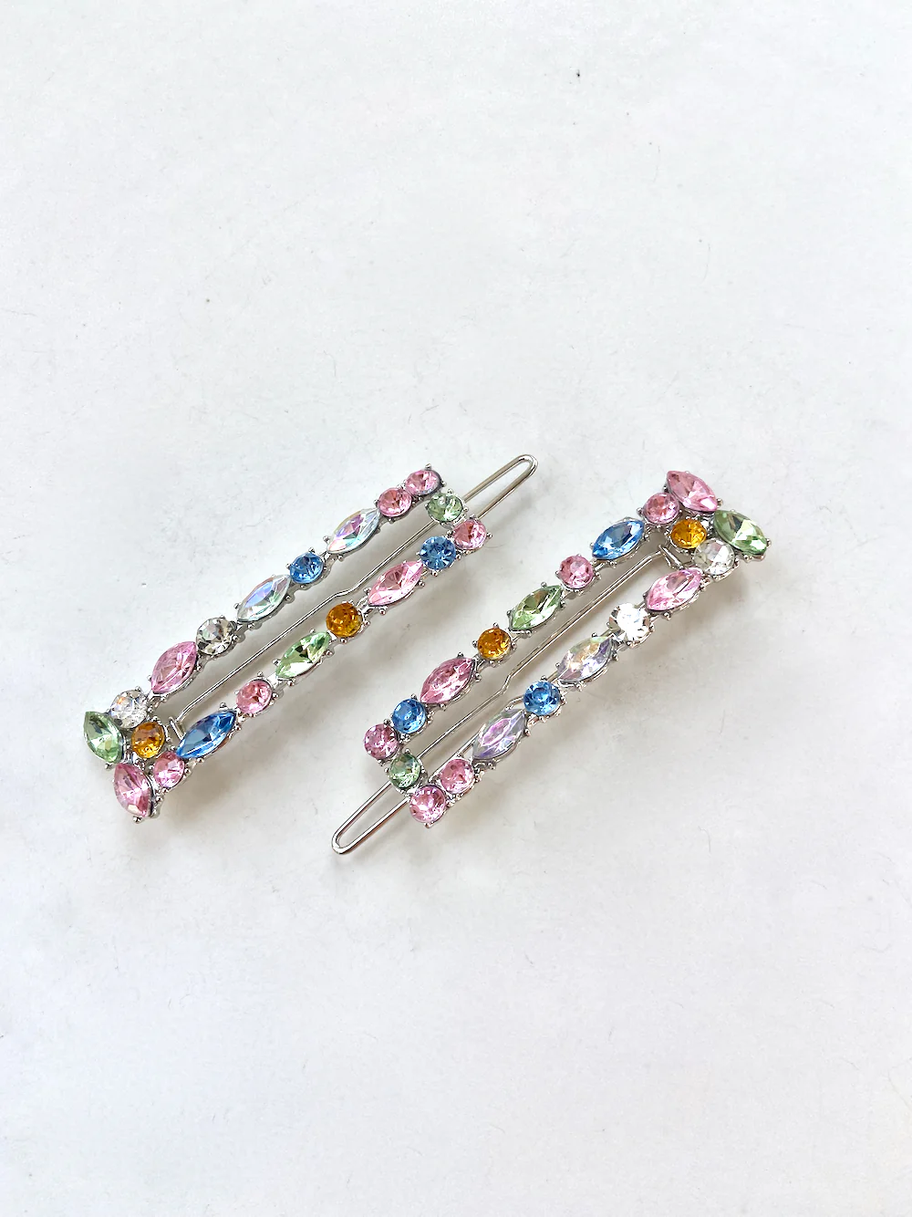 2pc Rainbow Gems Petite Barrette Set - Image 3