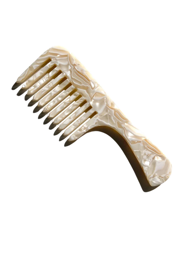 Wide Tooth Handle Acetate Hair Comb | Eco-Friendly - Image 4