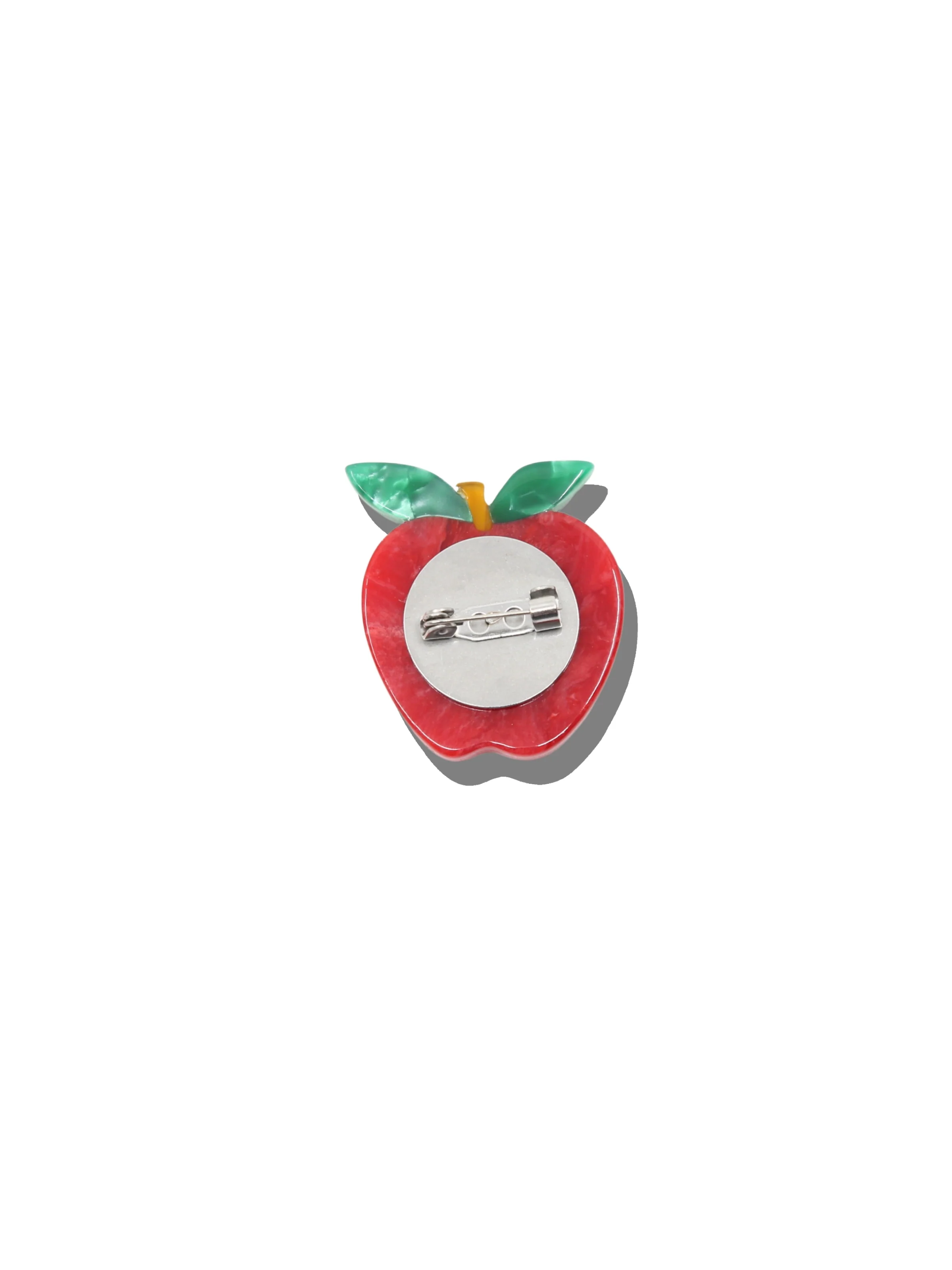 Hand-painted Apple Brooch Pin - Image 3