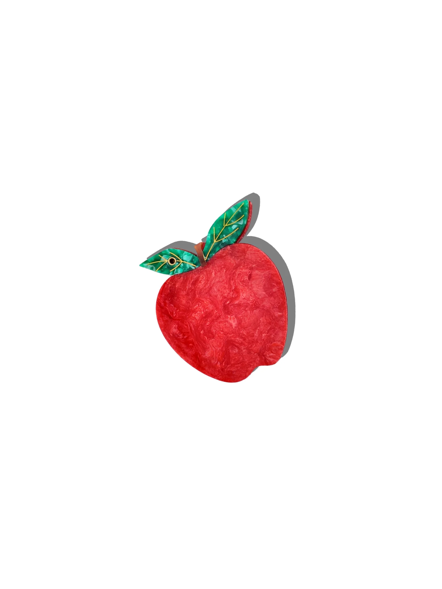 Hand-painted Apple Compact Mirror | Eco-Friendly - Image 3