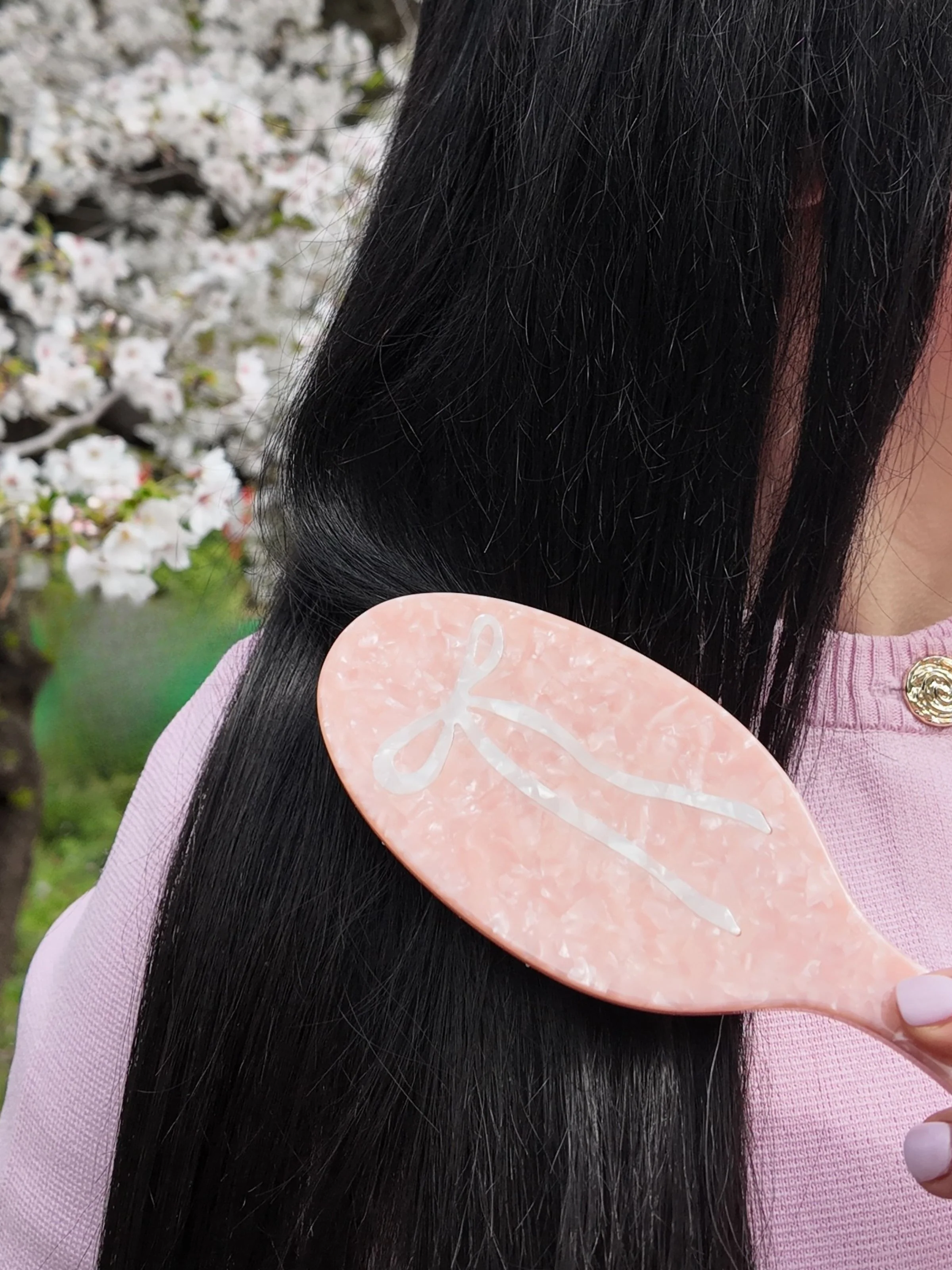 Hand-painted Ballet Bow Amazing Hair Day Brush | Eco-Friendly - Image 8