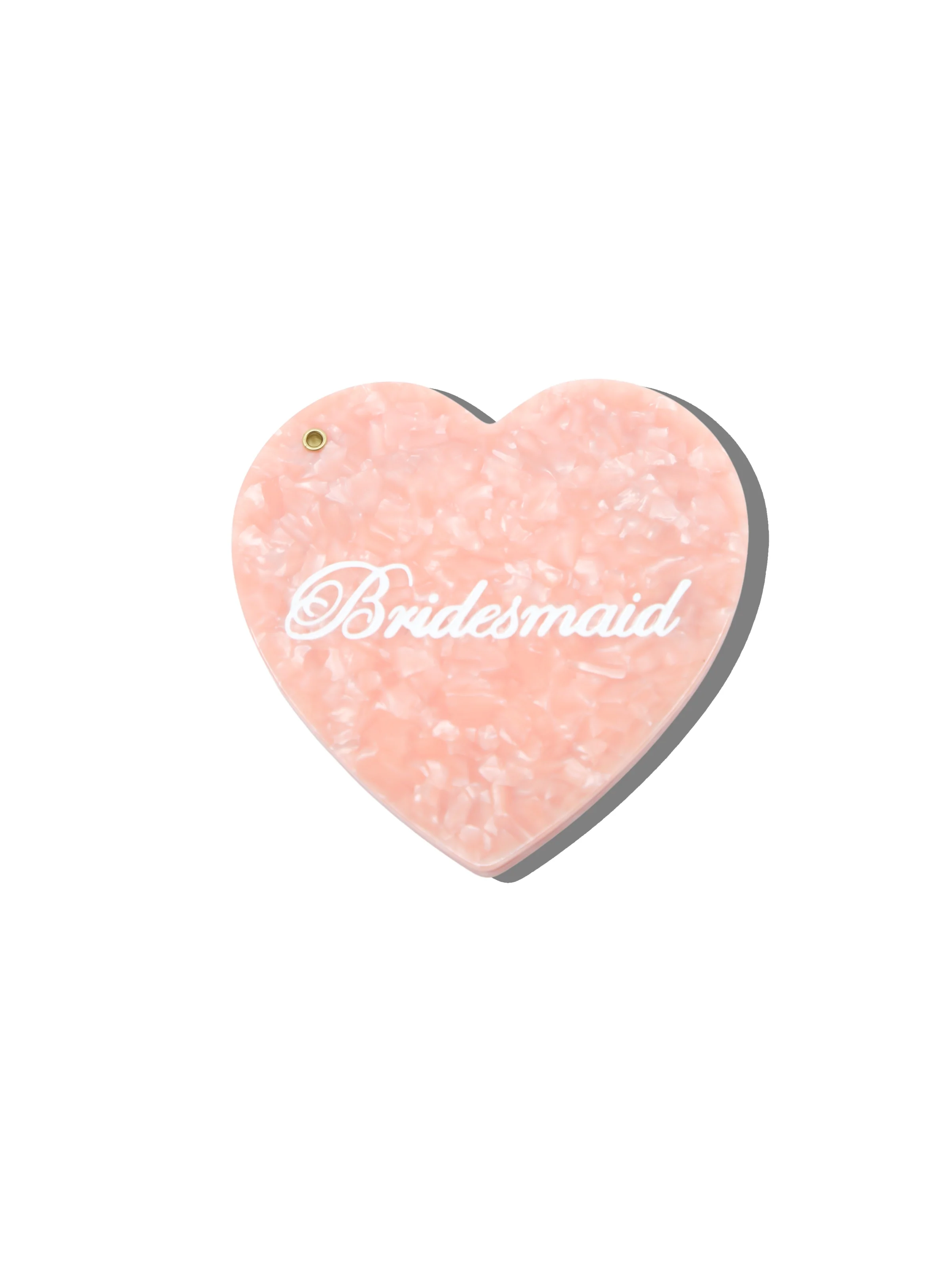 Hand-painted Bridesmaid Heart Compact Mirror | Eco-Friendly - Image 3