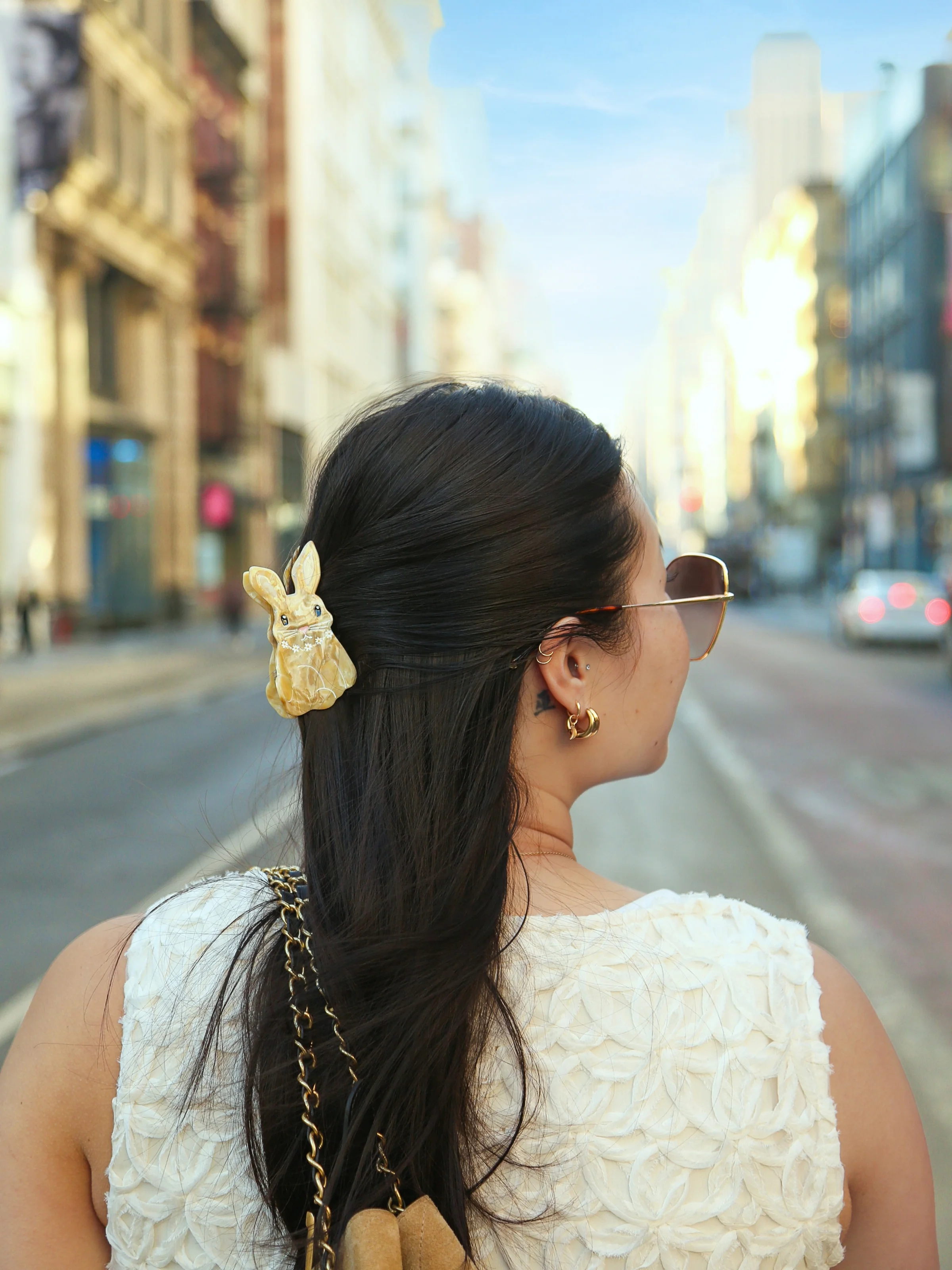 Hand-painted Bunny Claw Hair Clip | Eco-Friendly - Image 2