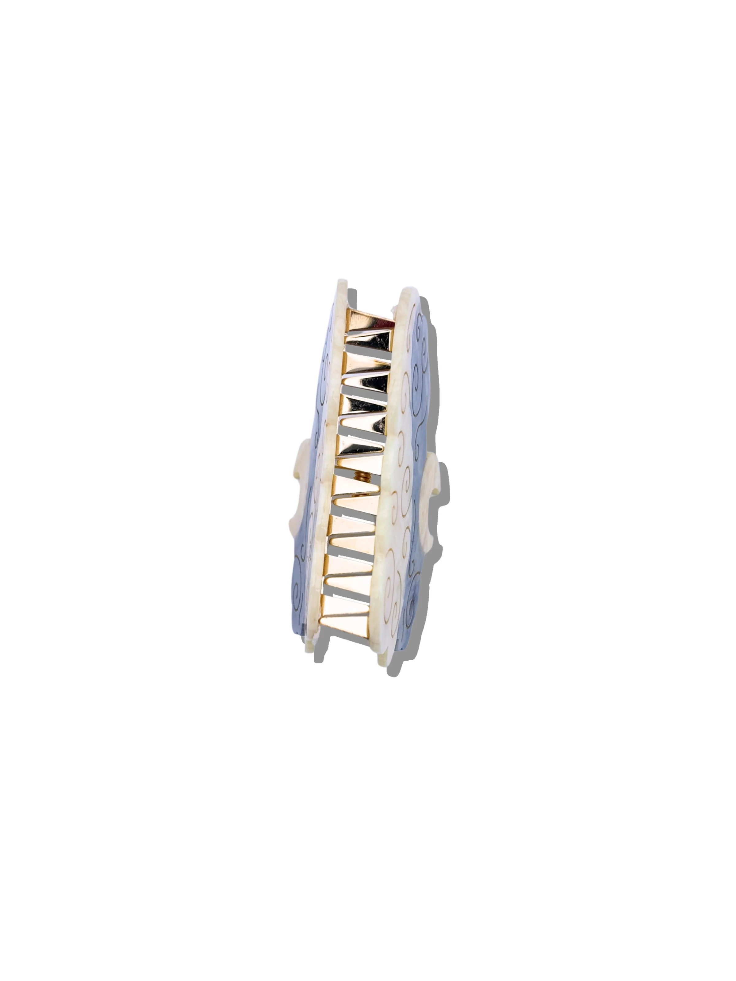 Hand-painted Celestial Moon Claw Clip - Image 3