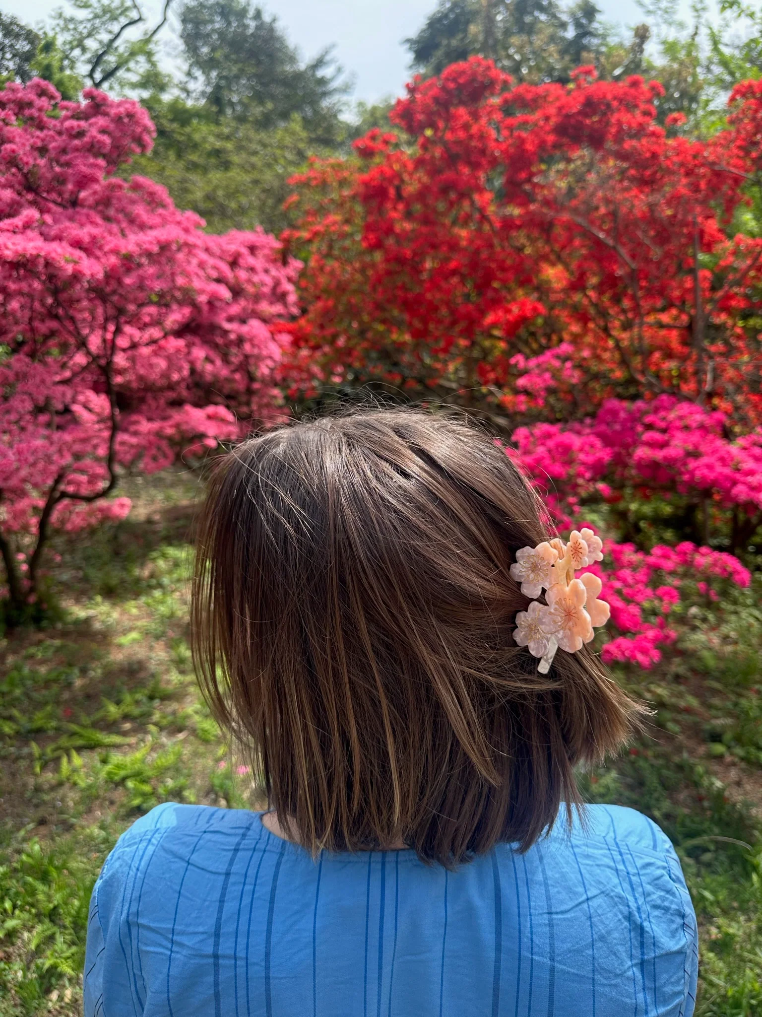 Hand-painted Cherry Blossom Flower Claw Hair Clip | Eco-Friendly - Image 4