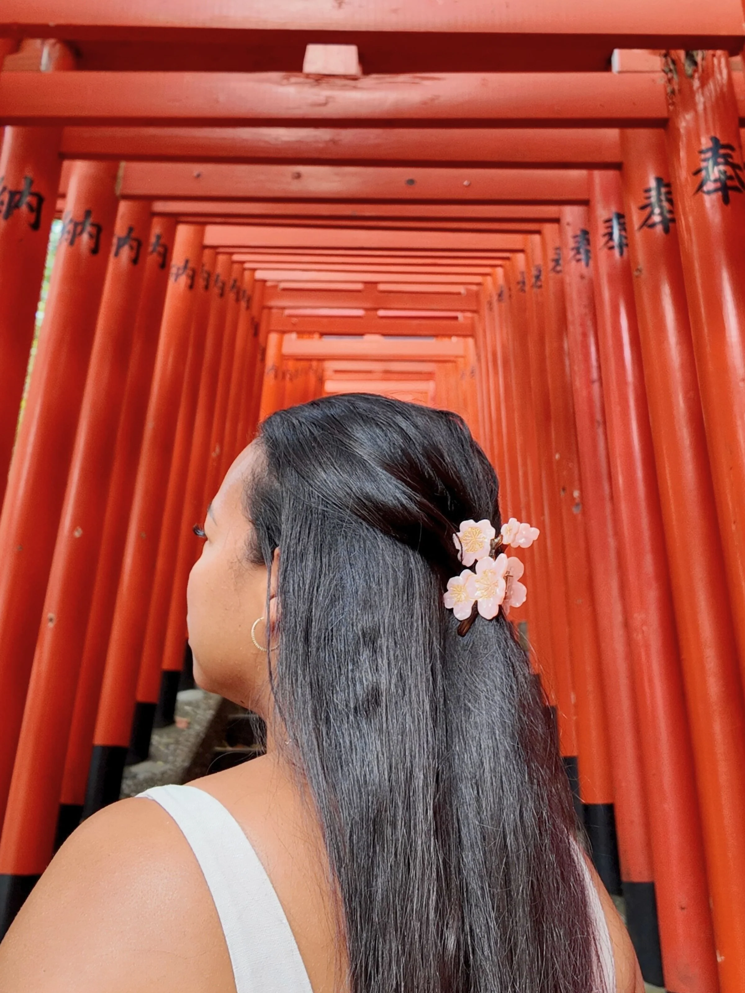 Hand-painted Cherry Blossom Flower Claw Hair Clip | Eco-Friendly - Image 7
