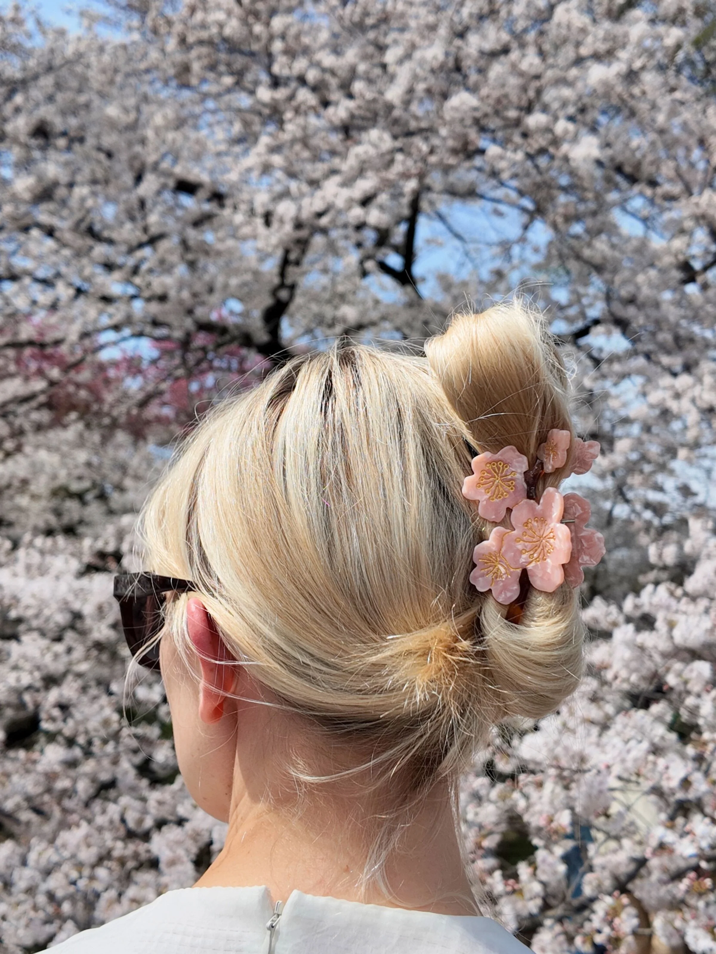 Hand-painted Cherry Blossom Flower Claw Hair Clip | Eco-Friendly - Image 8