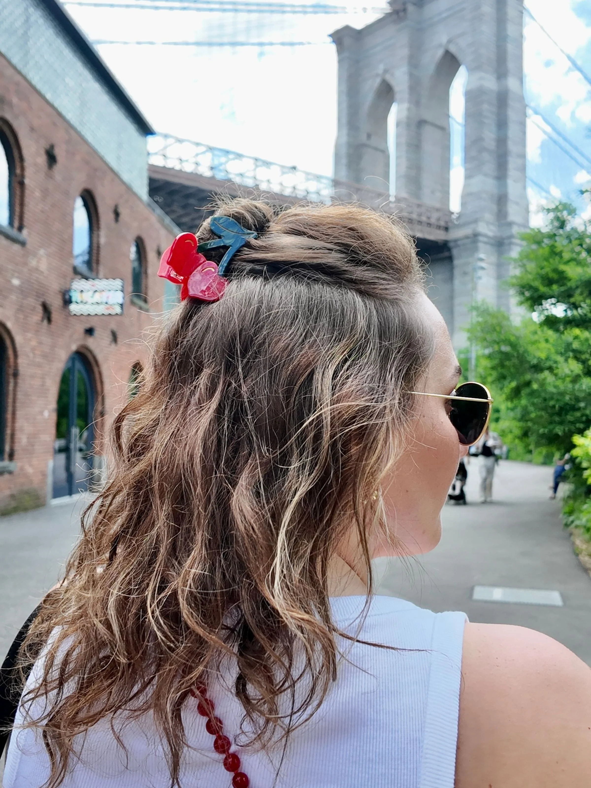 Hand-painted Cherry Hearts Hair Claw Clip | Eco-Friendly - Image 7