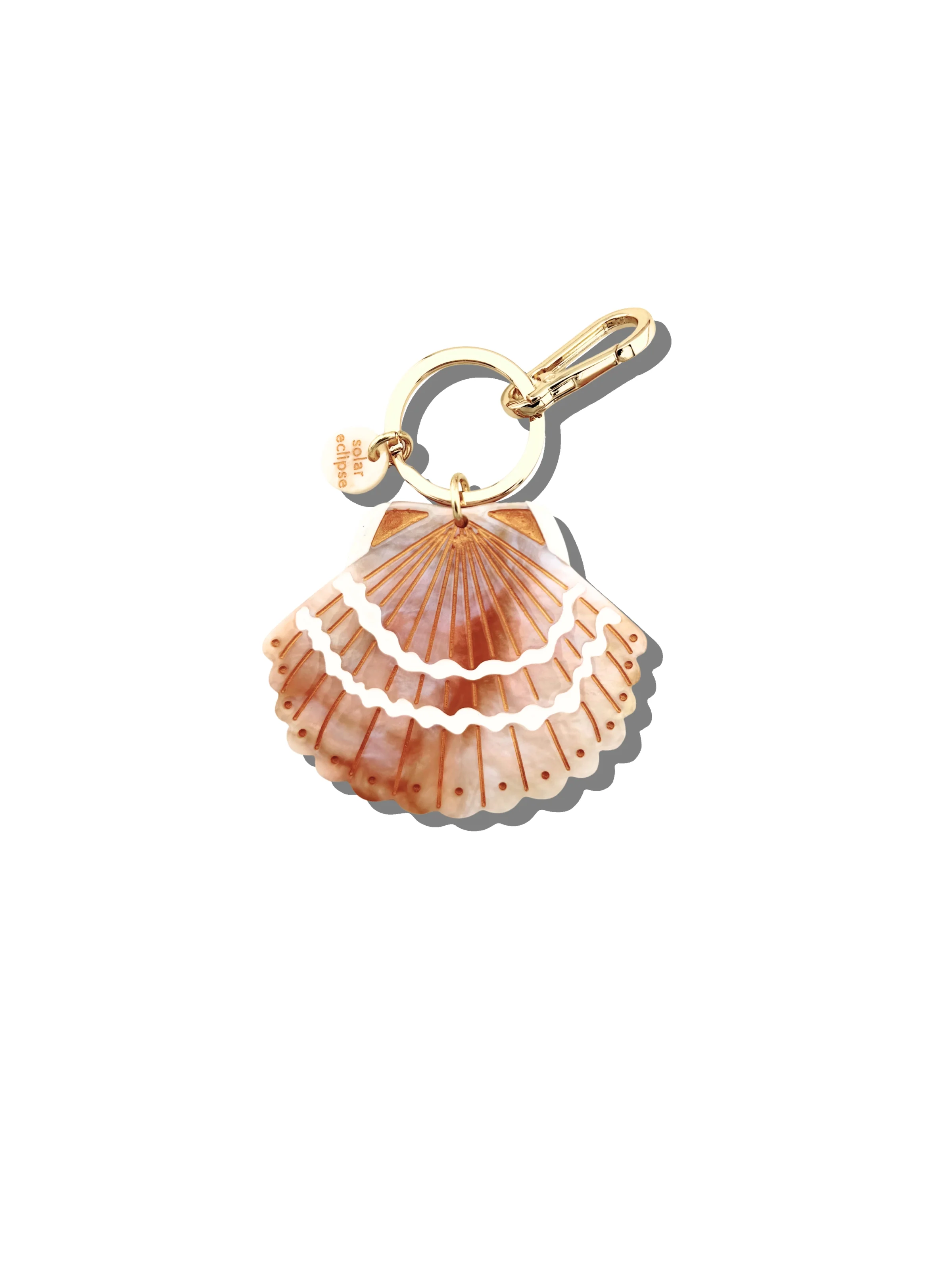 Hand-painted Seashell Bag Charm + Keychain | Eco-Friendly - Image 6