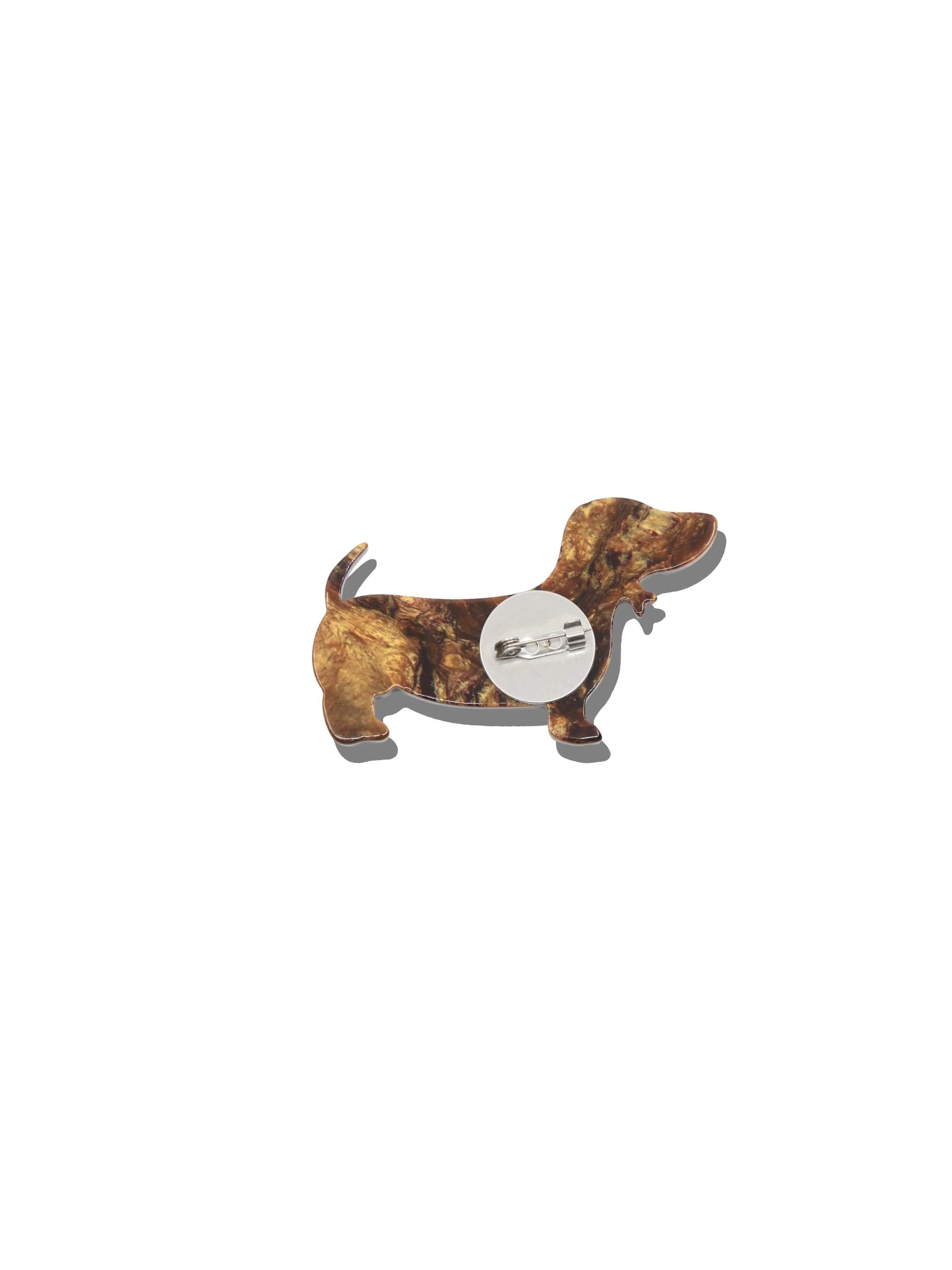 Hand-painted Dachshund Dog Brooch Pin - Image 3