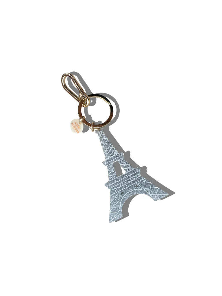 Hand-painted Eiffel Tower Bag Charm + Keychain | Eco-Friendly - Image 8