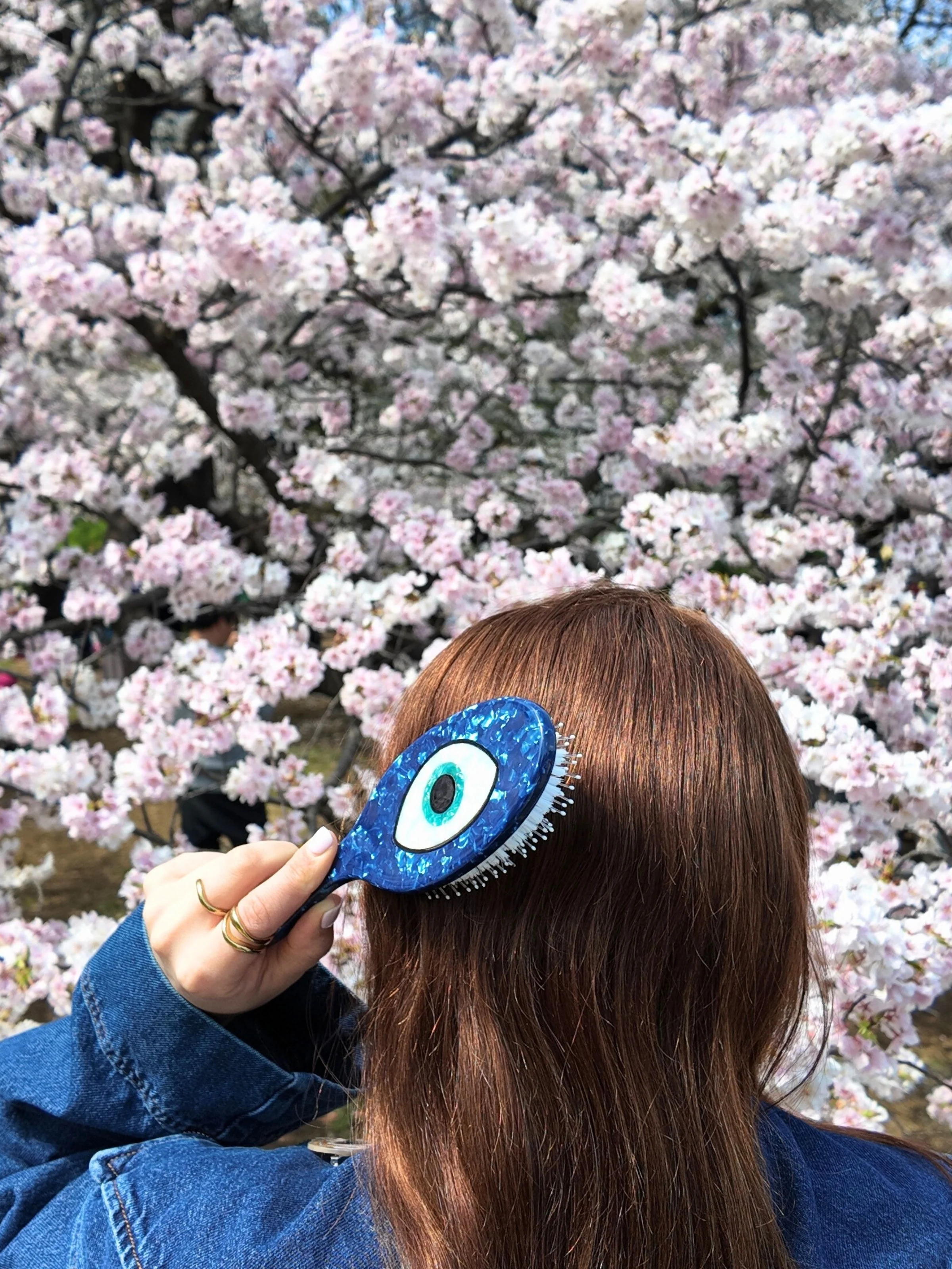 Hand-painted Evil Eye Amazing Hair Day Brush | Eco-Friendly - Image 4