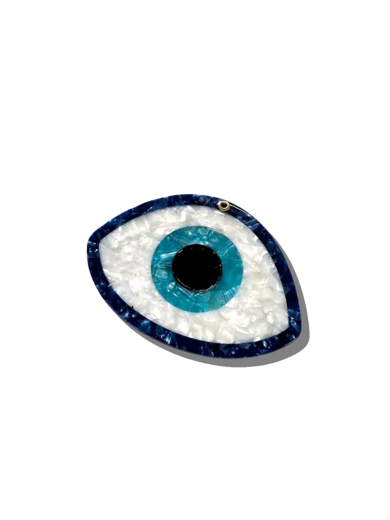 Hand-painted Evil Eye Compact Mirror | Eco-Friendly - Image 3