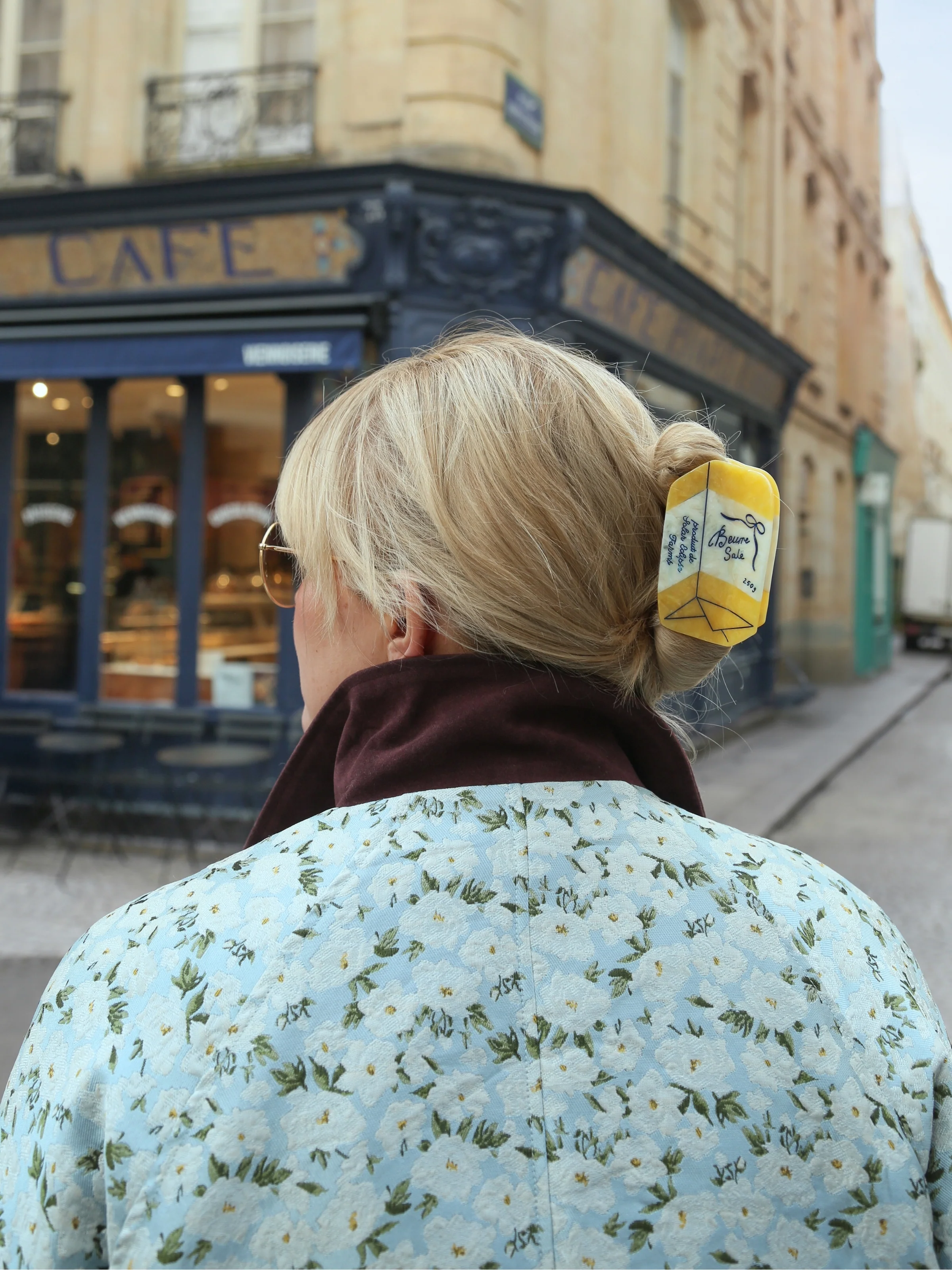 Hand-painted French Butter Claw Hair Clip | Eco-Friendly - Image 2