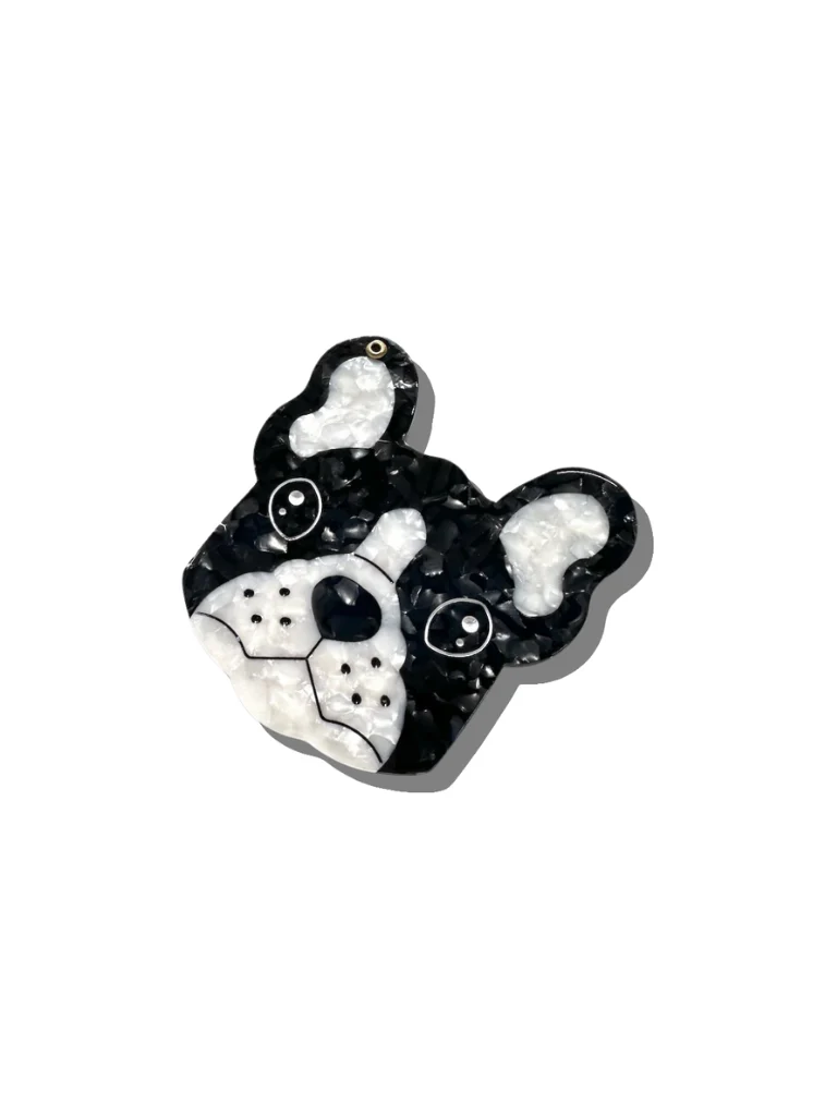 Hand-painted Frenchie Dog Compact Mirror | Eco-Friendly - Image 3