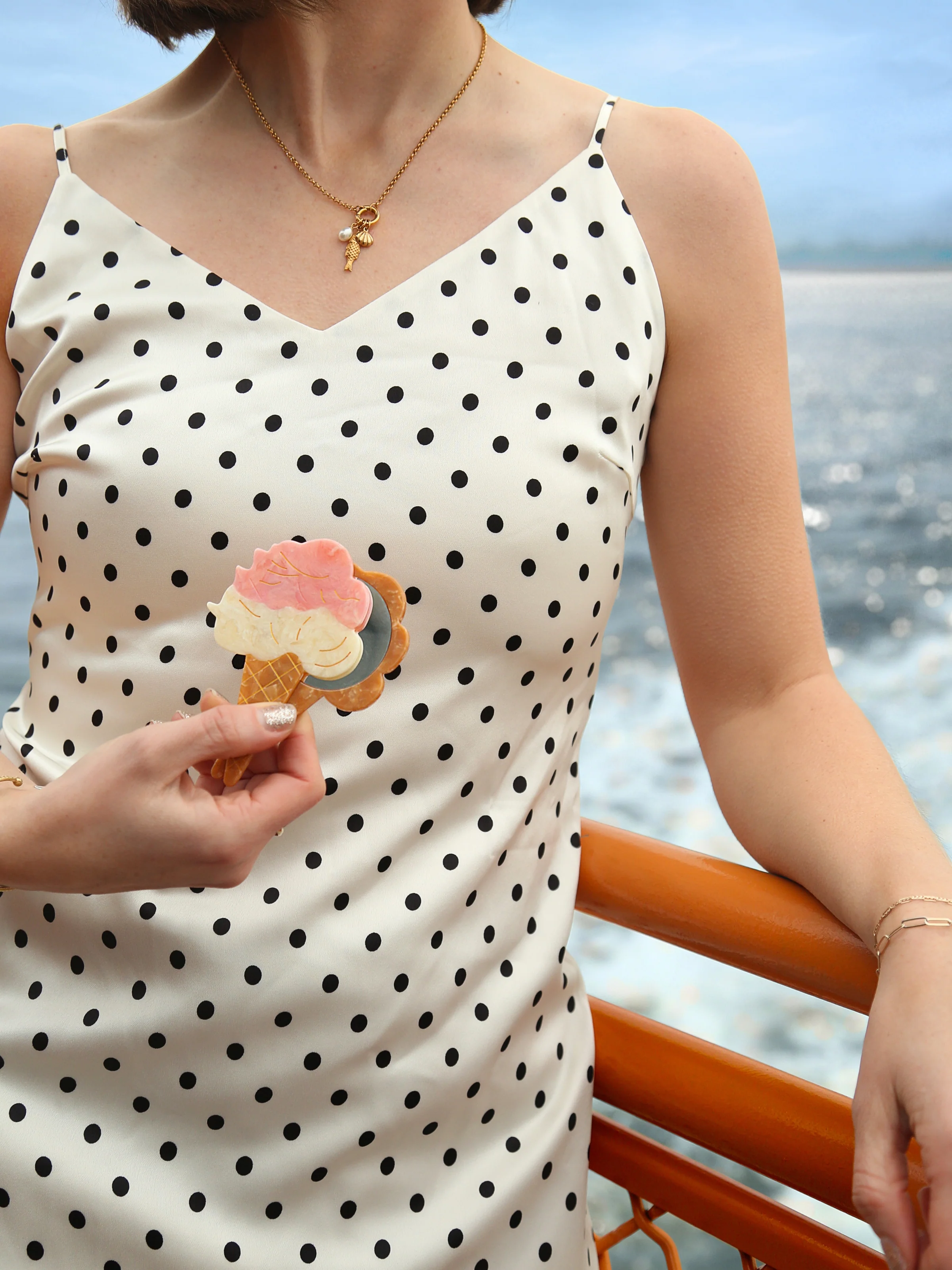Hand-painted Gelato Compact Mirror | Eco-Friendly - Image 2