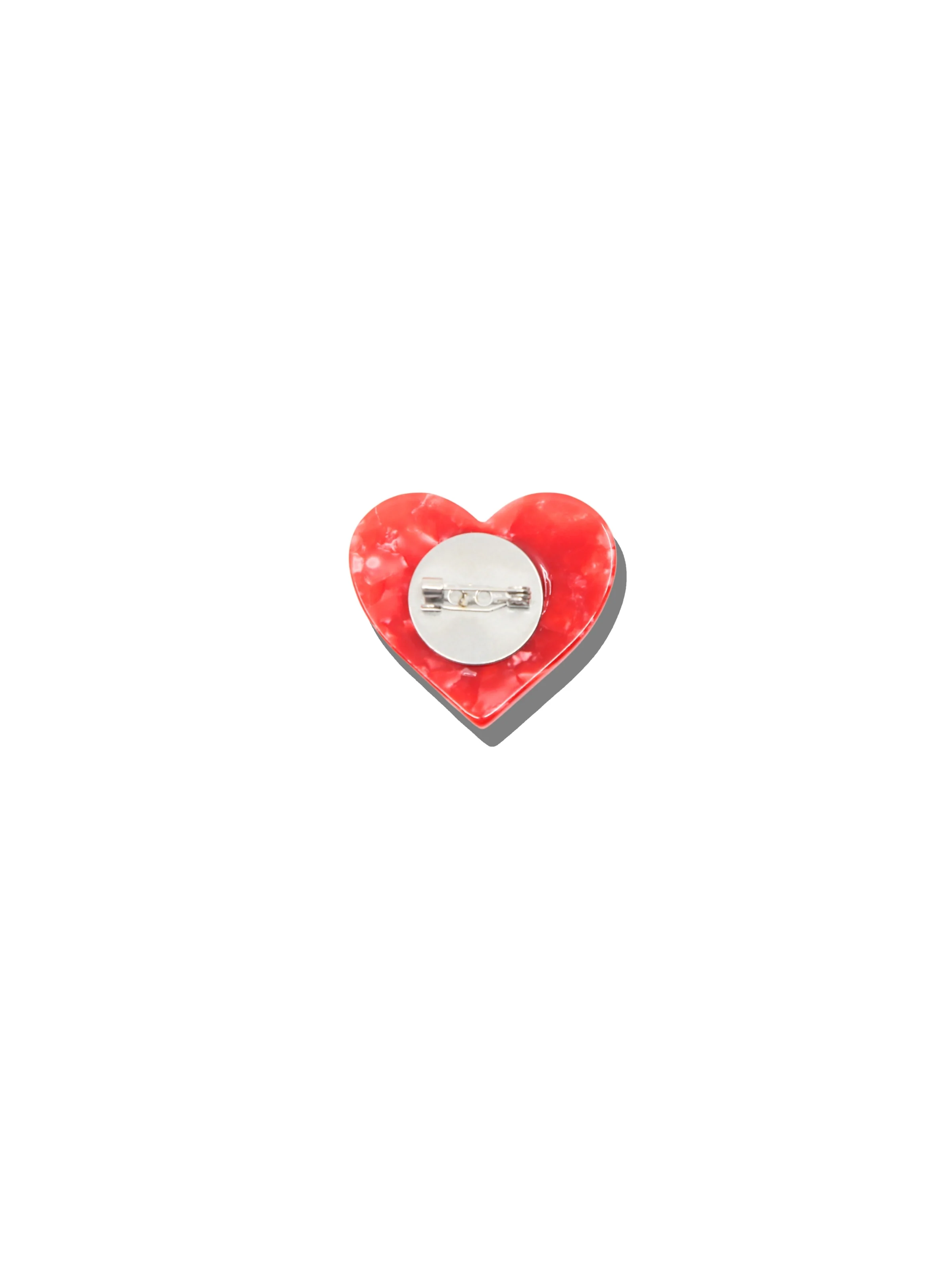 Hand-painted Heart Brooch Pin - Image 2