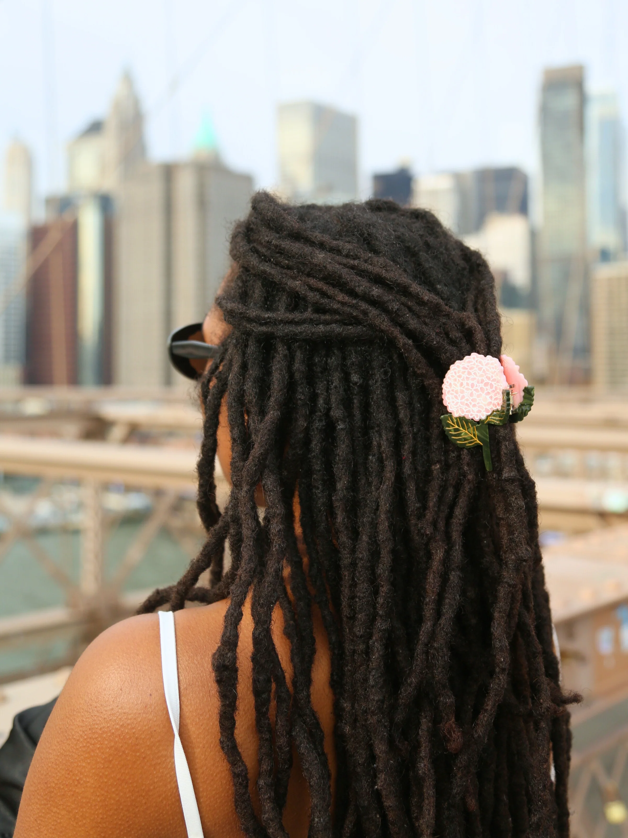 Hand-painted Hydrangea Claw Hair Clip | Eco-Friendly - Image 4