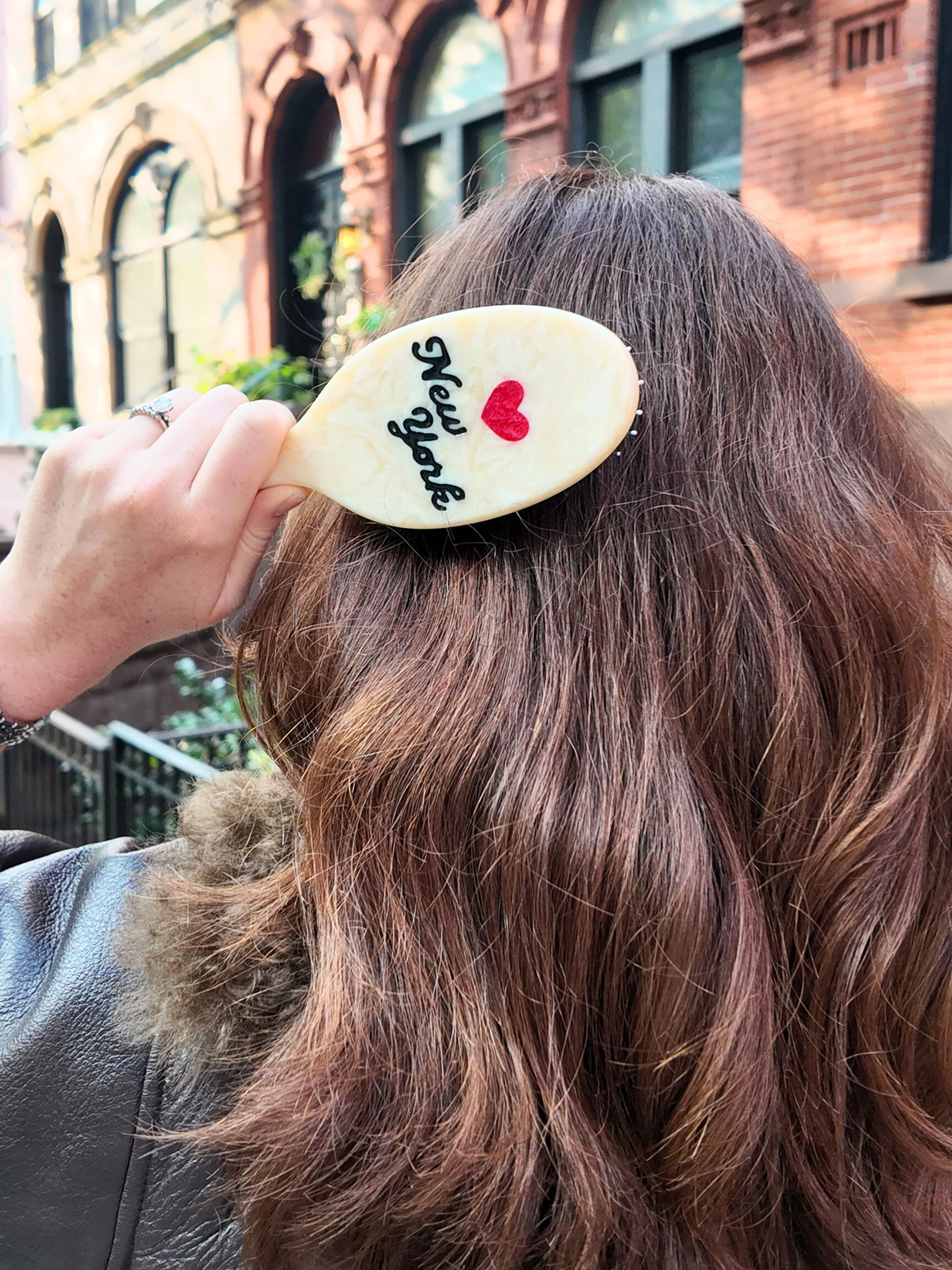 Hand-painted ❤️ New York Amazing Hair Day Brush | Eco-Friendly - Image 3