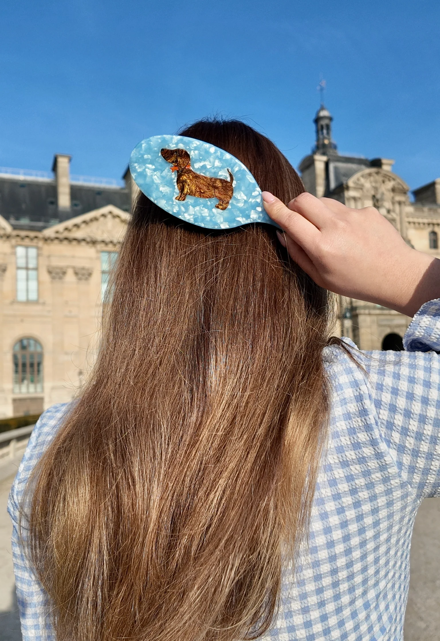 Hand-painted Dachshund Dog Amazing Hair Day Brush | Eco-Friendly - Image 3