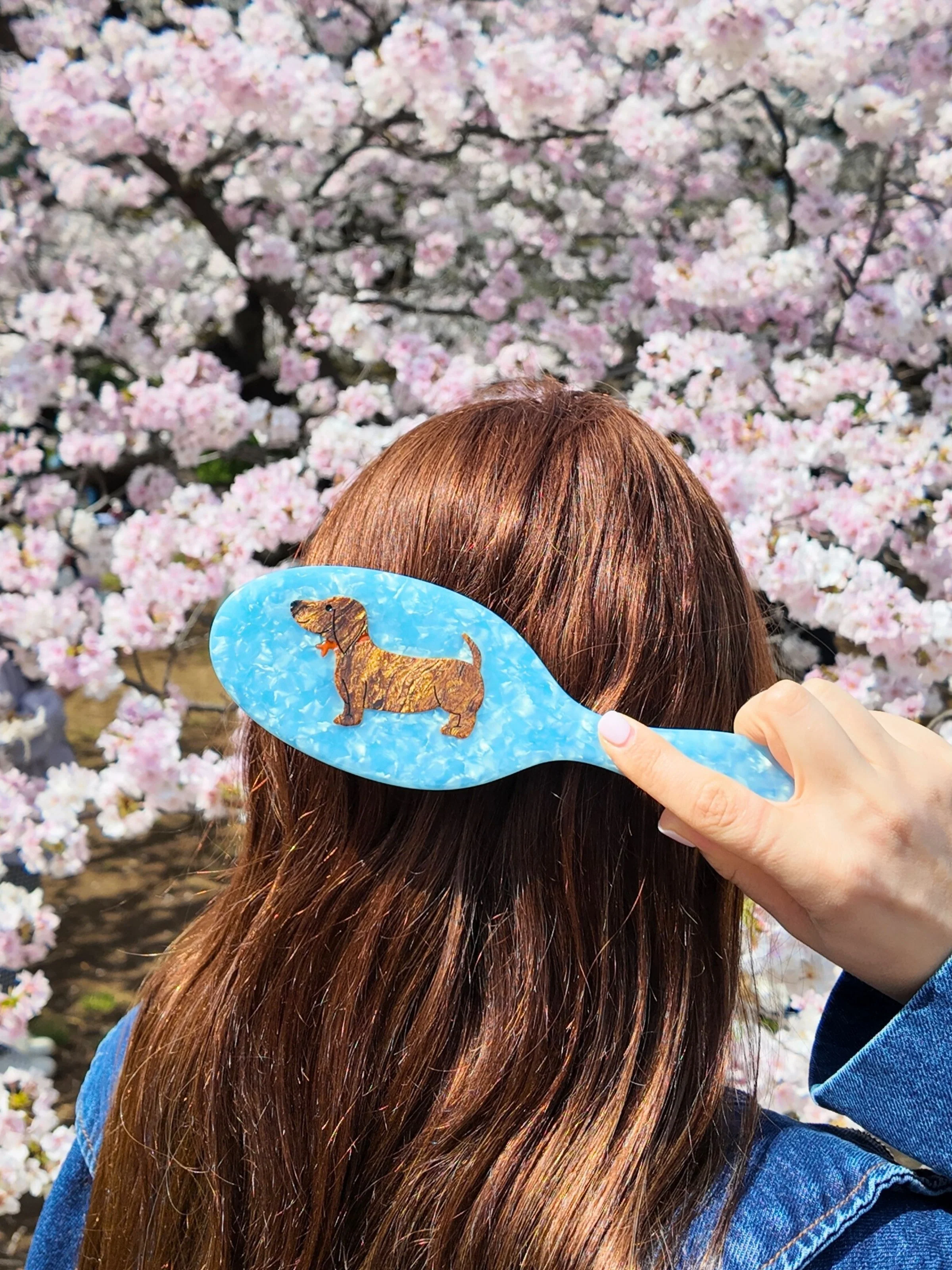 Hand-painted Dachshund Dog Amazing Hair Day Brush | Eco-Friendly - Image 4