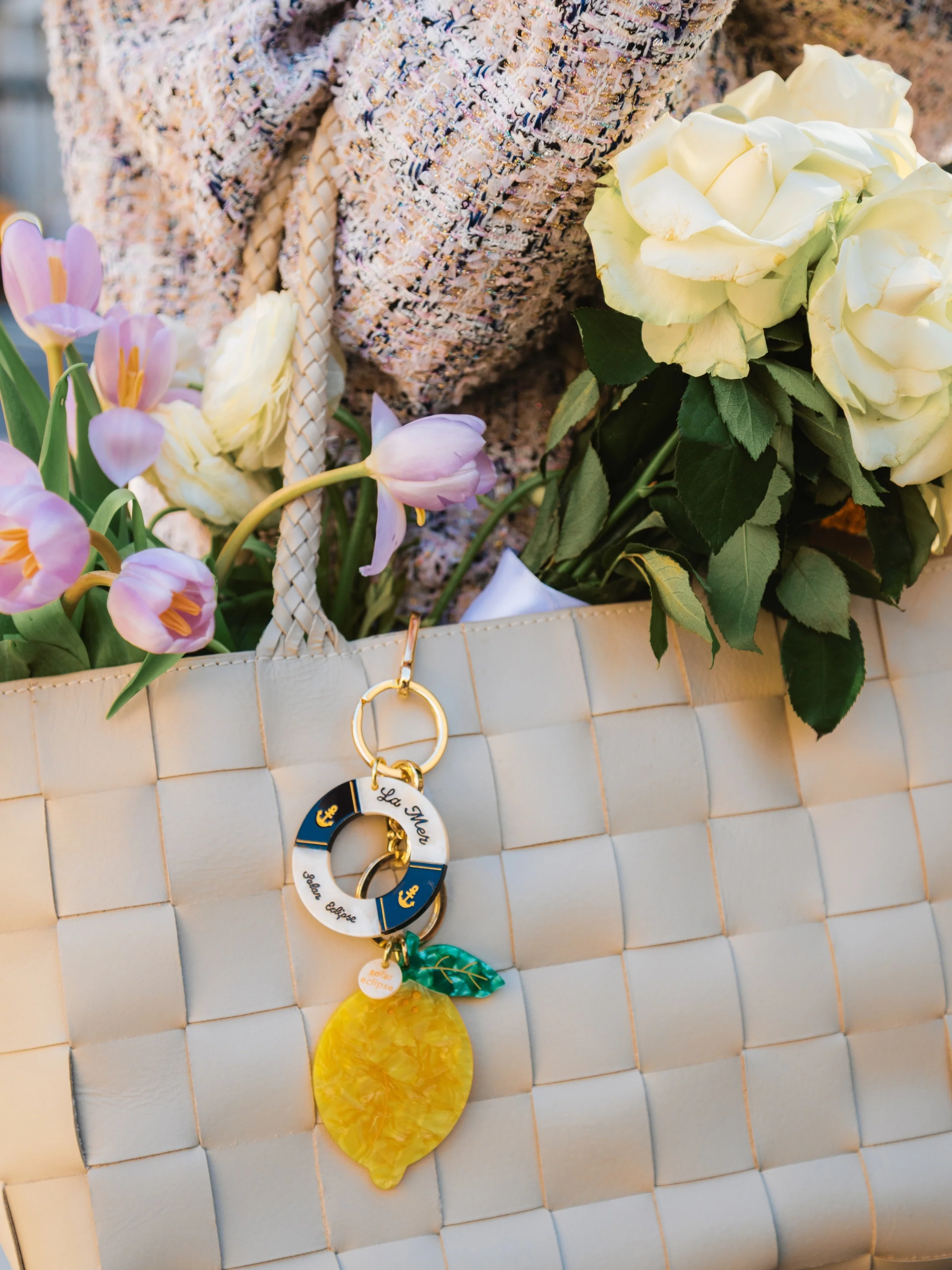 Hand-painted Lifesaver Bag Charm + Keychain | Eco-Friendly - Image 3