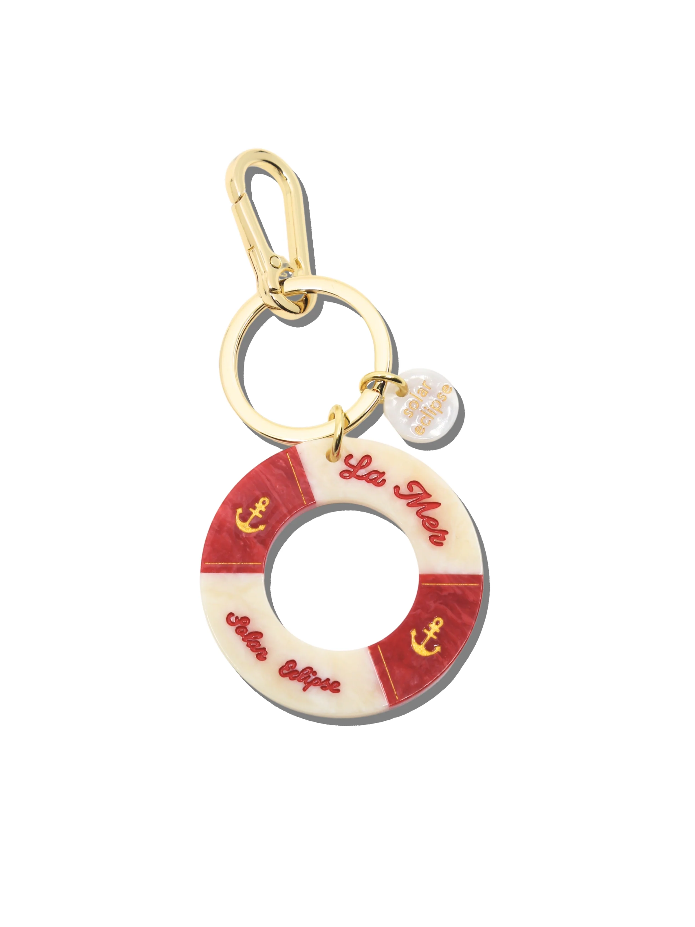 Hand-painted Lifesaver Bag Charm + Keychain | Eco-Friendly - Image 4