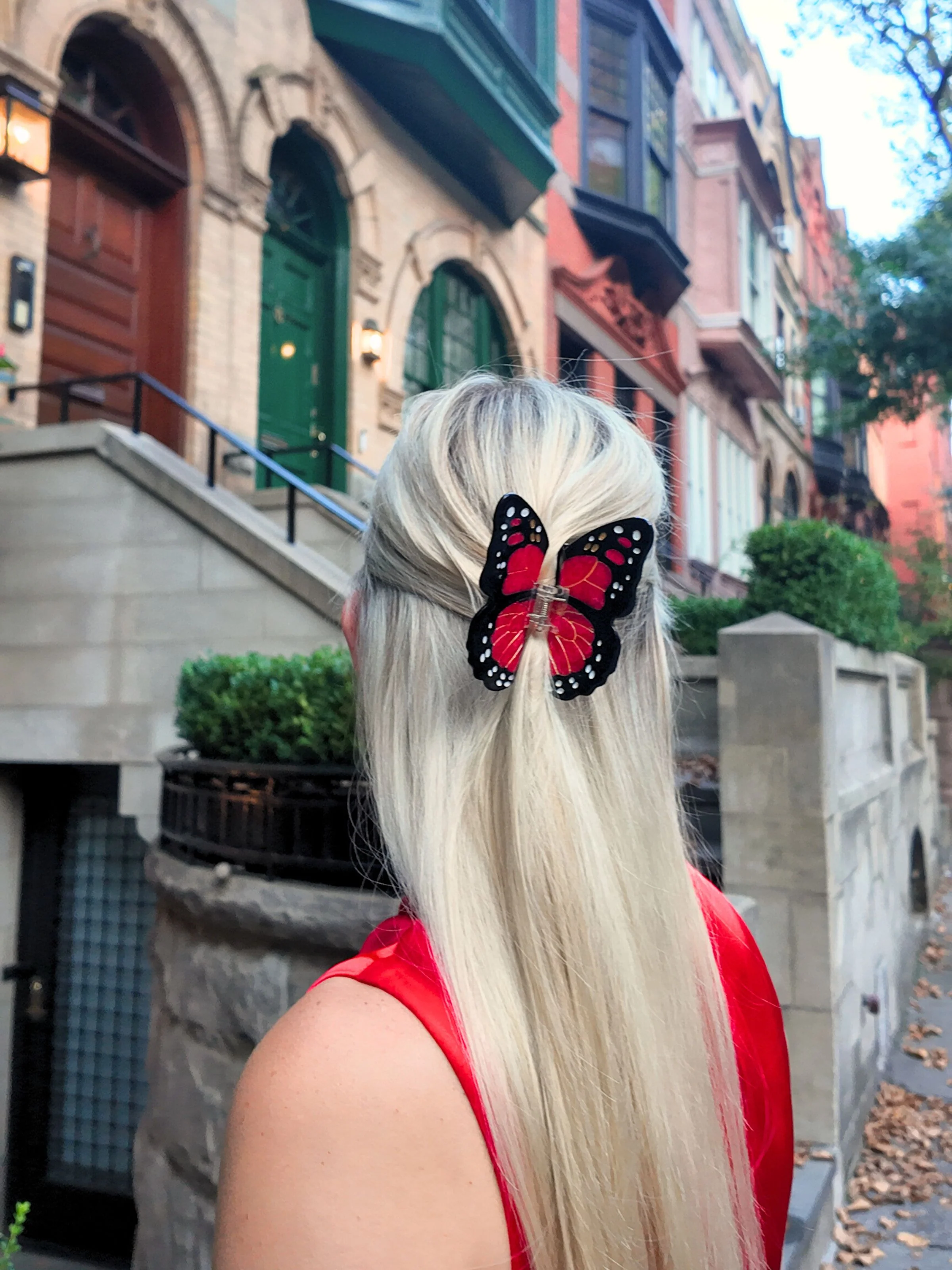 Hand-painted Lucky Monarch Butterfly Claw Hair Clip | Eco-Friendly - Image 2