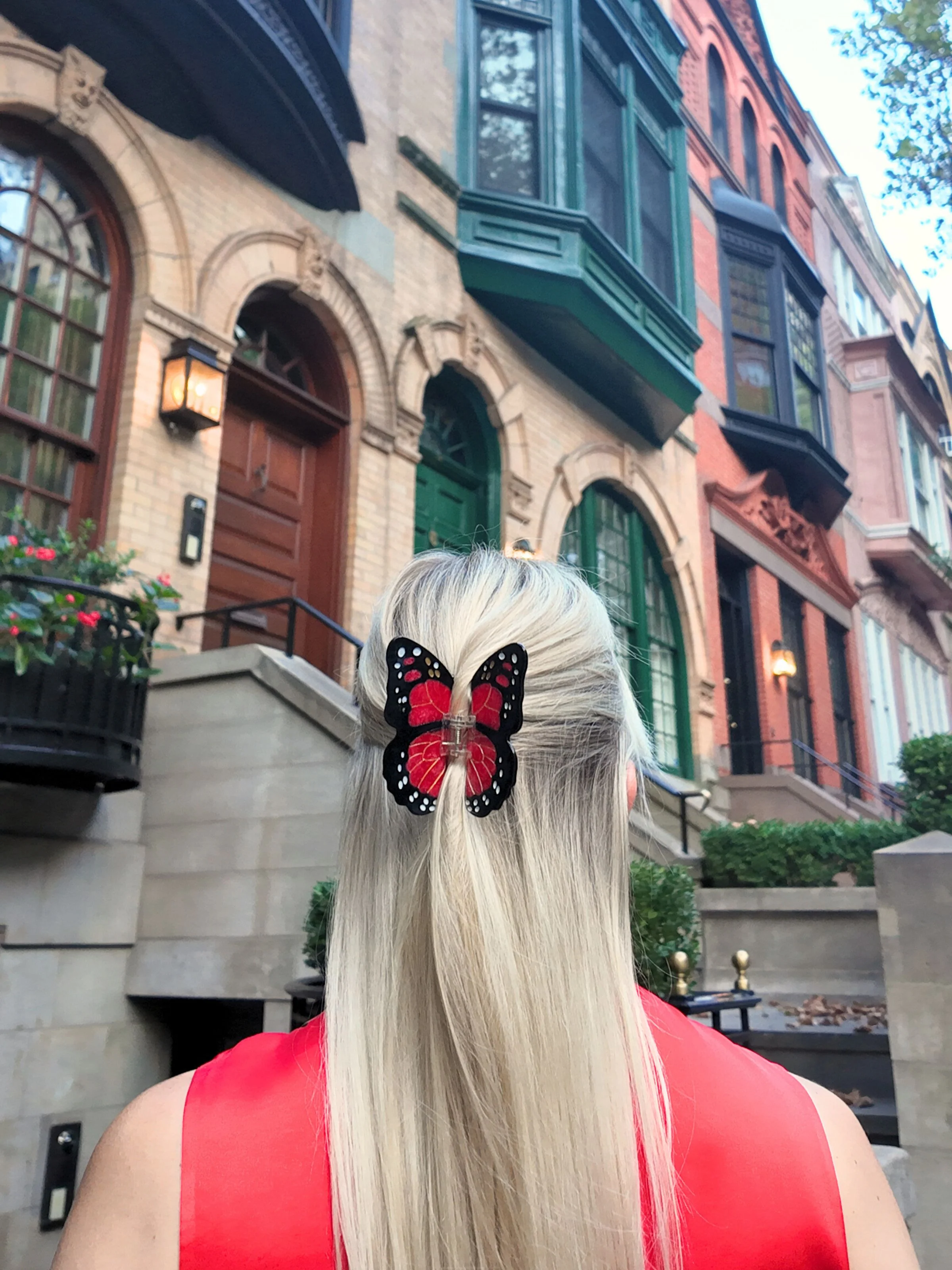 Hand-painted Lucky Monarch Butterfly Claw Hair Clip | Eco-Friendly - Image 4