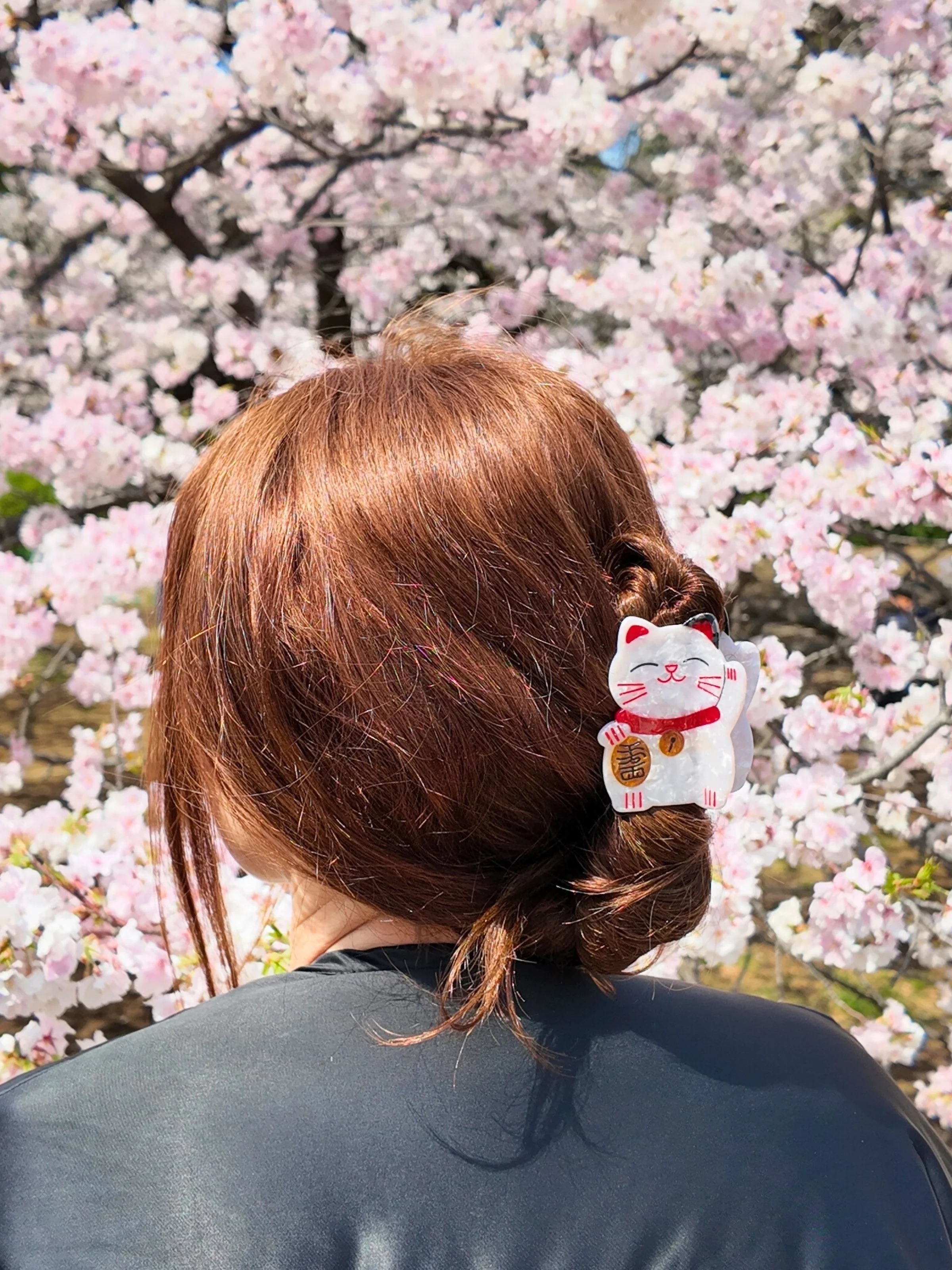 Hand-painted Lucky Cat Claw Hair Clip | Eco-Friendly - Image 5
