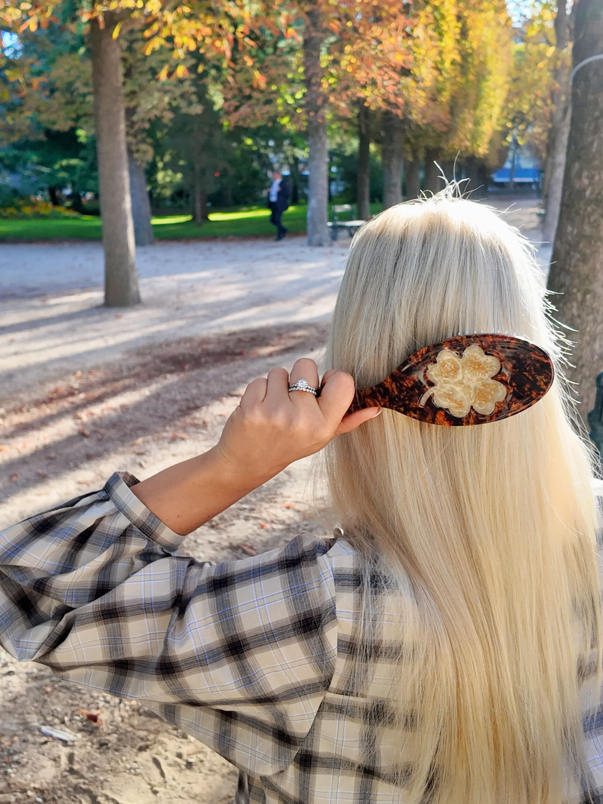 Hand-painted Lucky Clover Amazing Hair Day Brush | Eco-Friendly - Image 2
