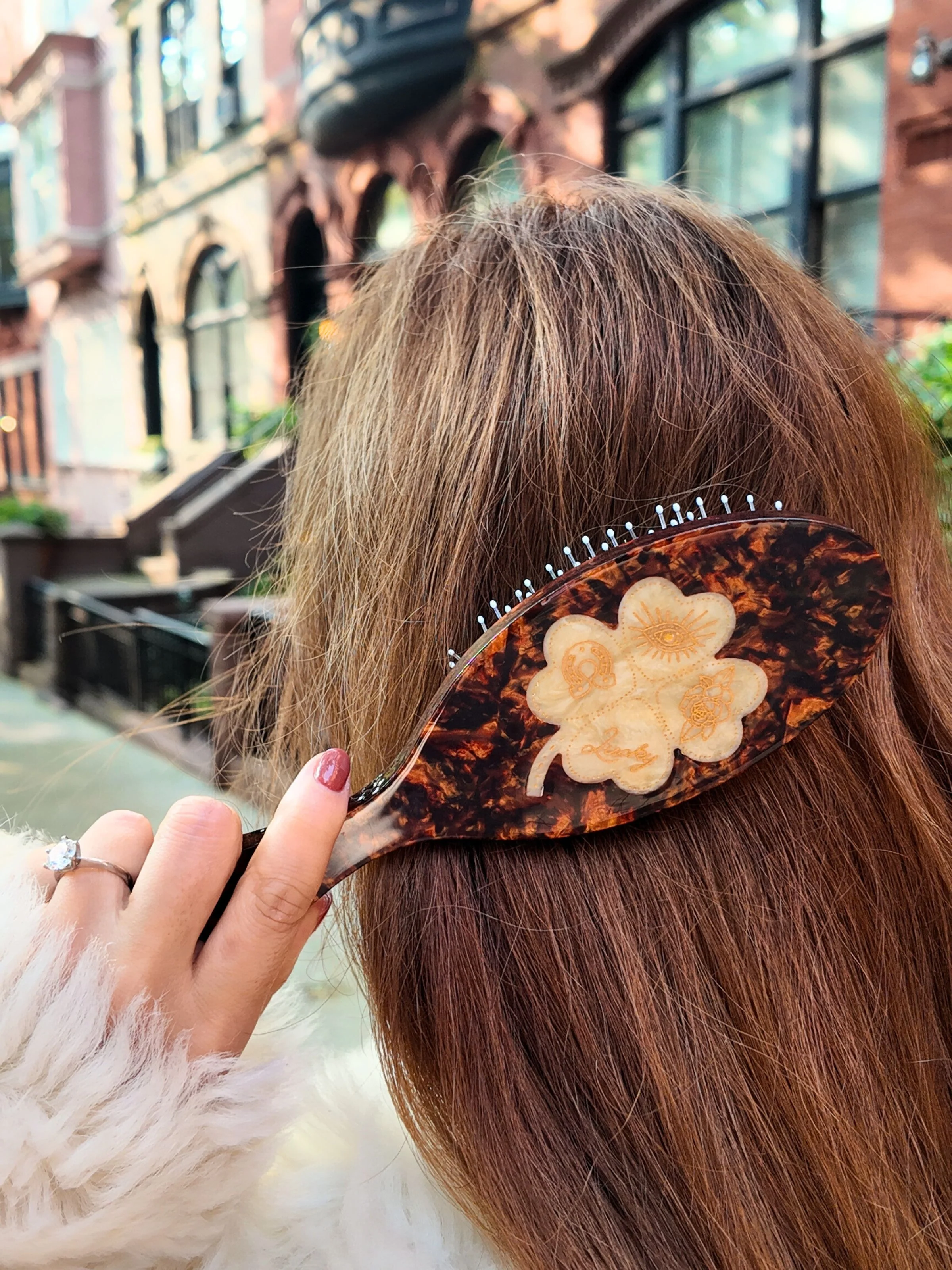 Hand-painted Lucky Clover Amazing Hair Day Brush | Eco-Friendly - Image 7