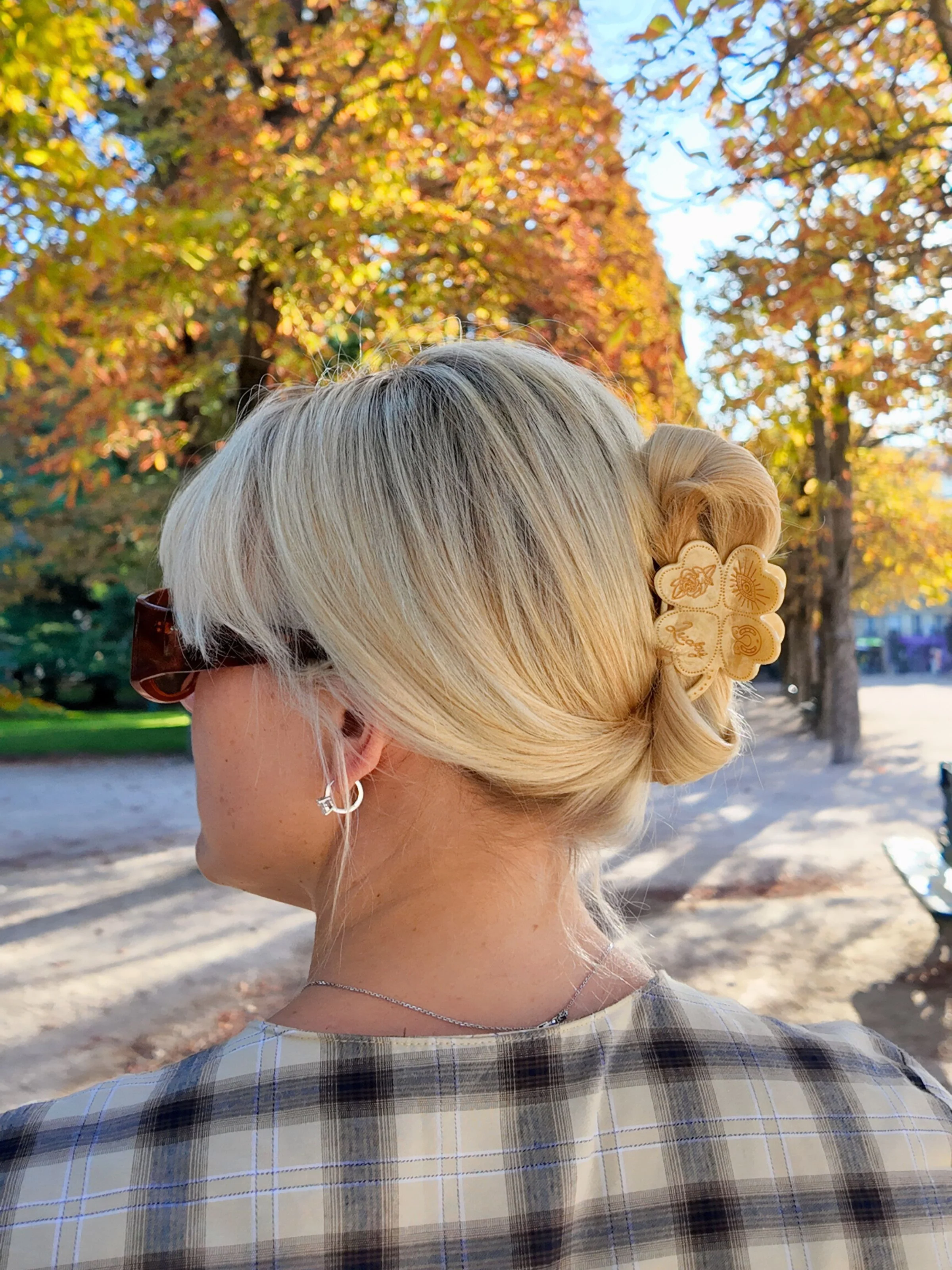 Hand-painted Lucky Clover Hair Clip | Eco-Friendly - Image 2