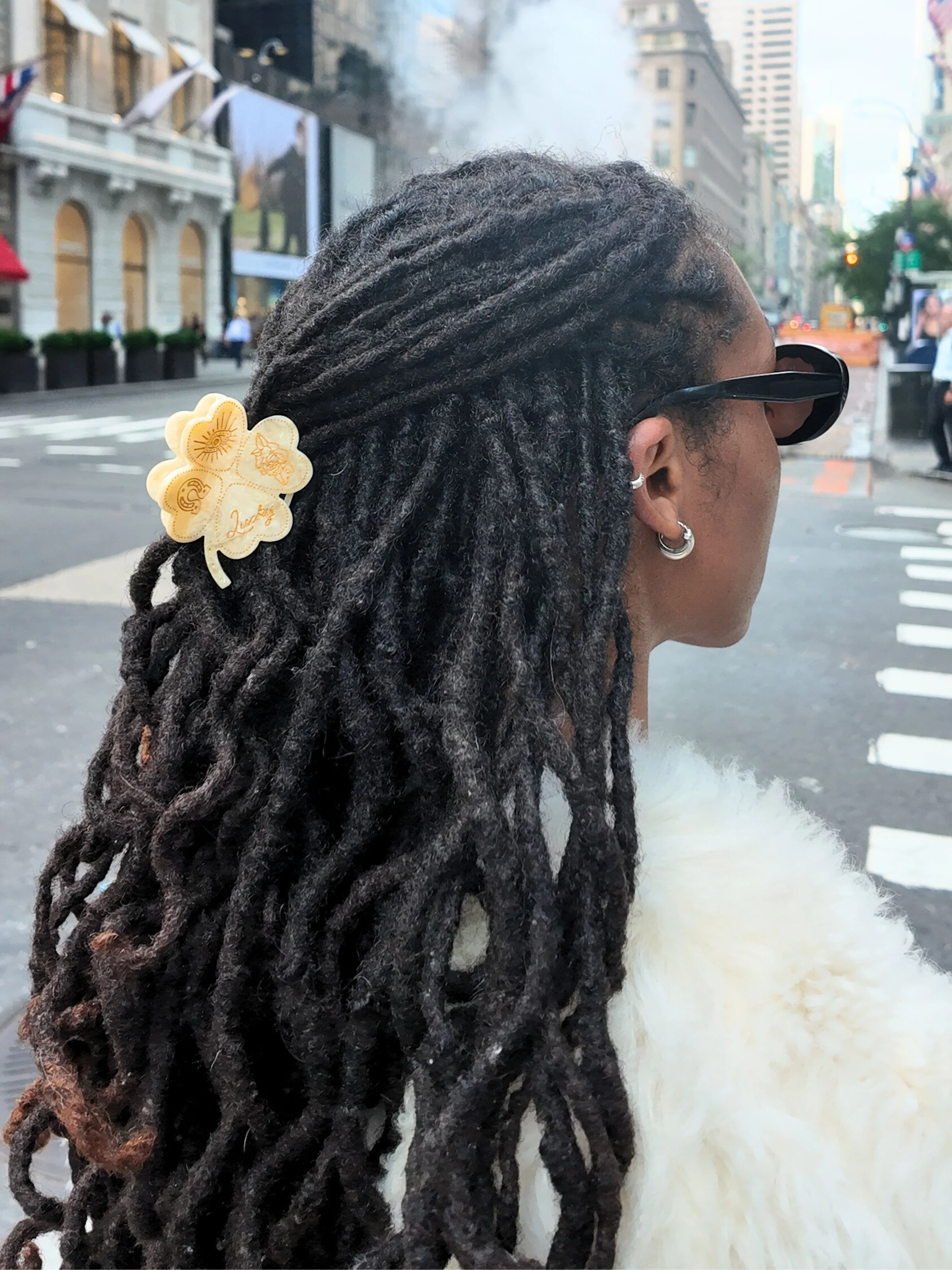 Hand-painted Lucky Clover Hair Clip | Eco-Friendly - Image 4