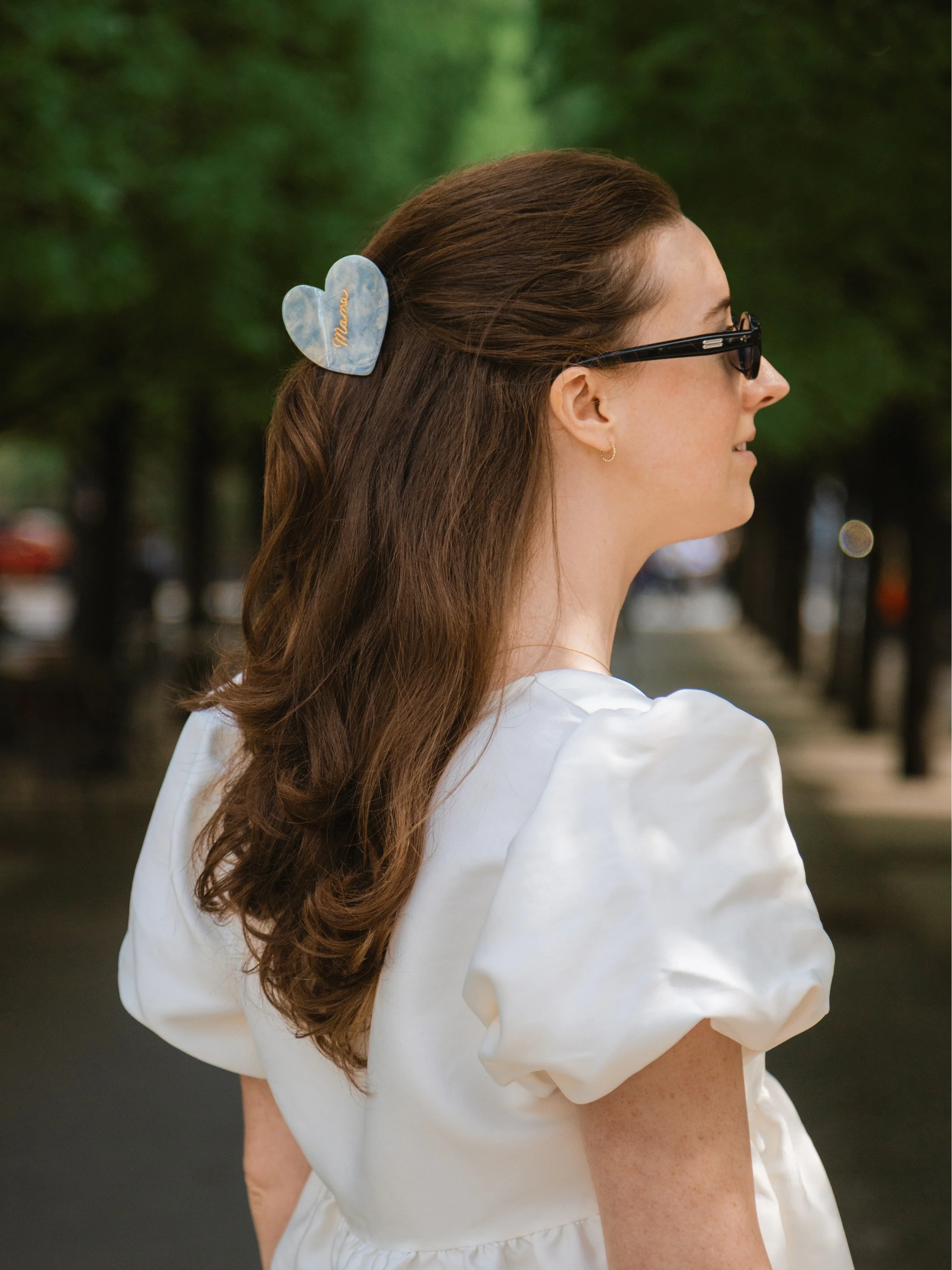 Hand-Painted Mama Heart Acetate Claw Hair Clip | Eco-Friendly - Image 9