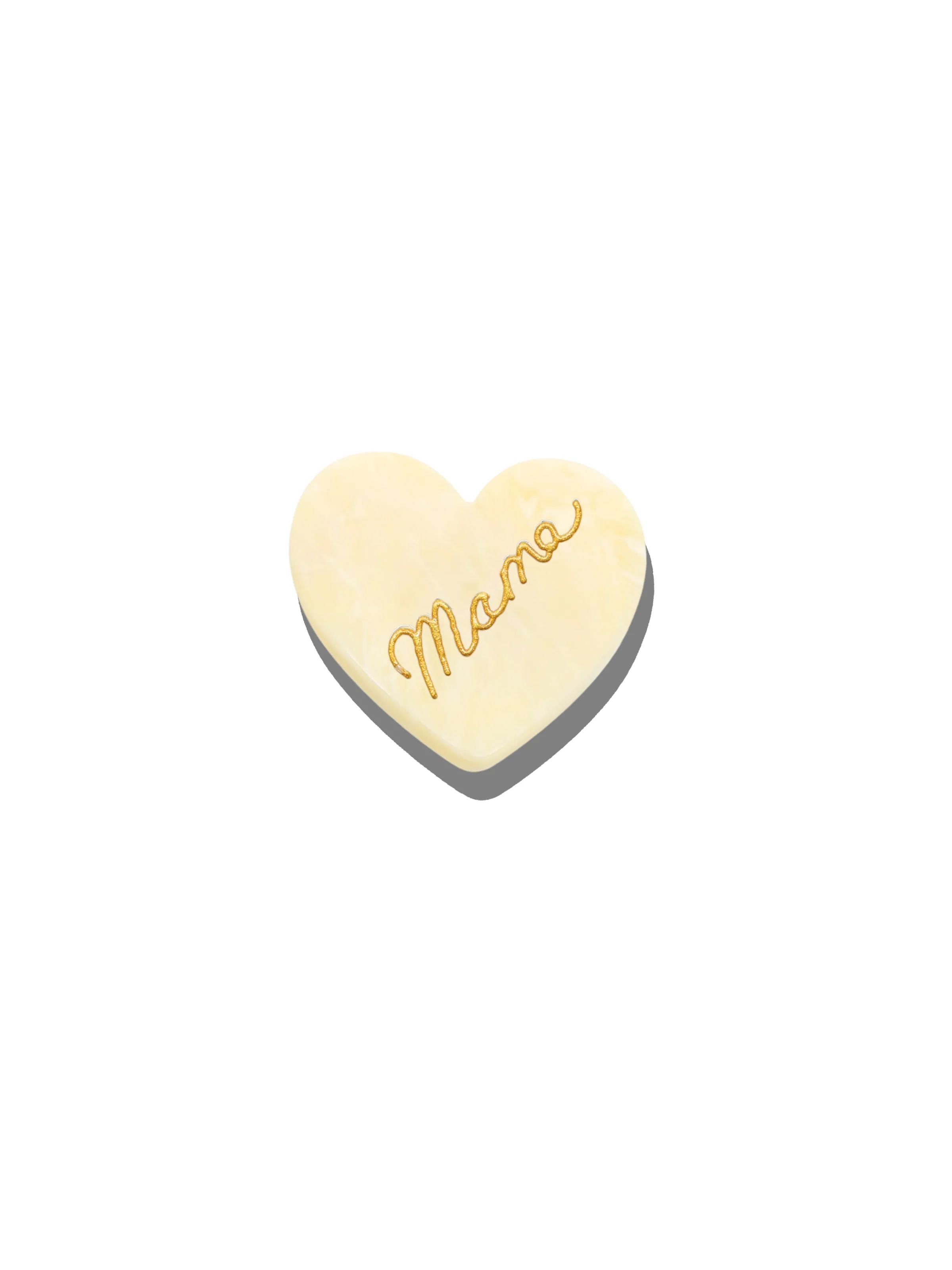 Hand-painted Mama Heart Brooch Pin - Image 2