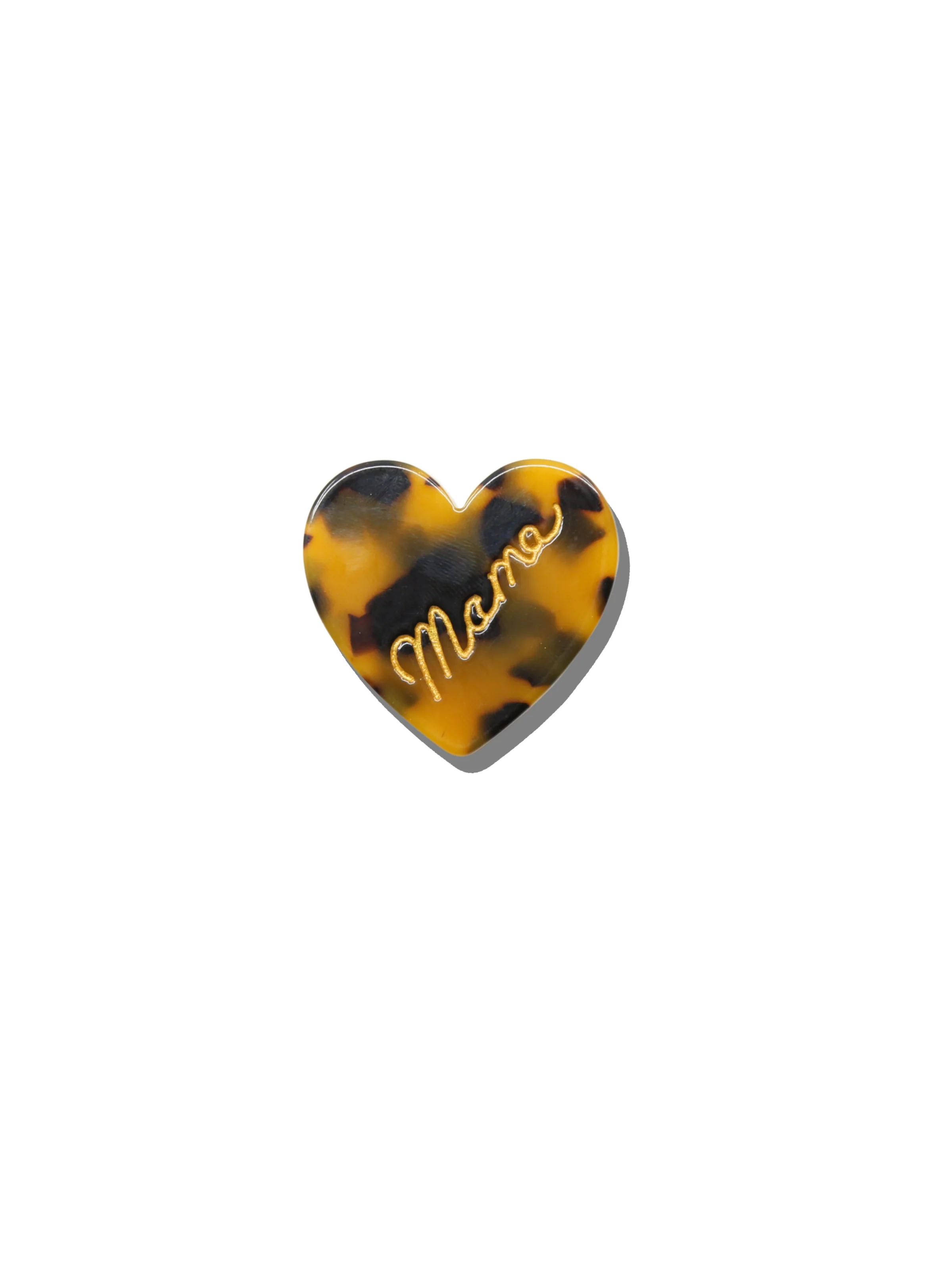 Hand-painted Mama Heart Brooch Pin - Image 6
