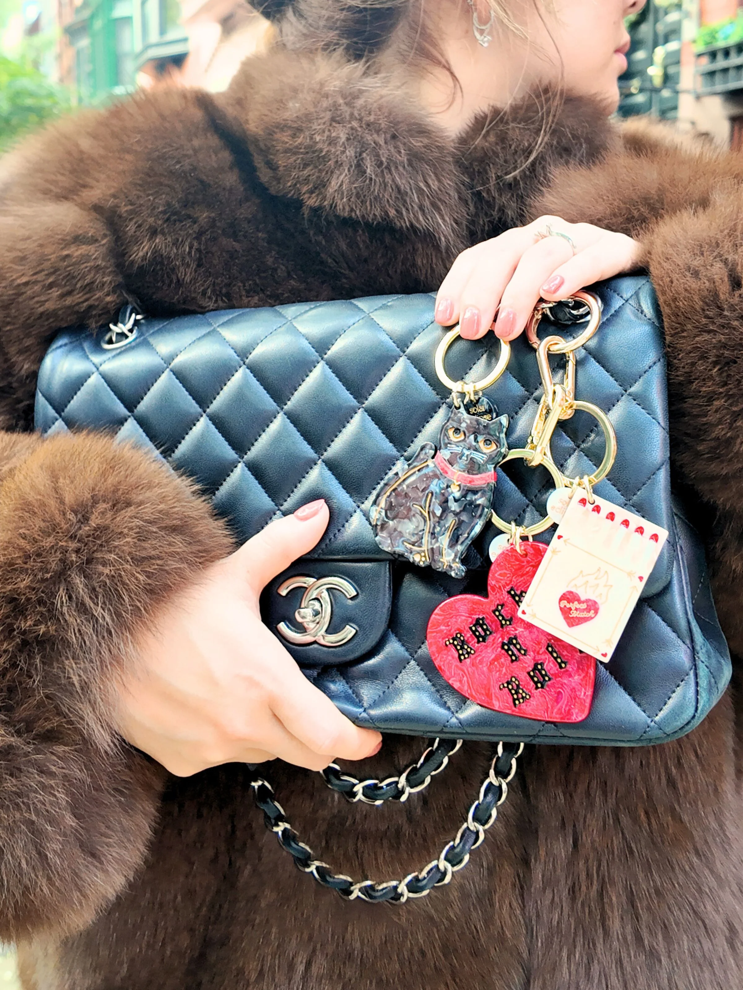 Hand-painted Matchbox Bag Charm + Keychain | Eco-Friendly - Image 4