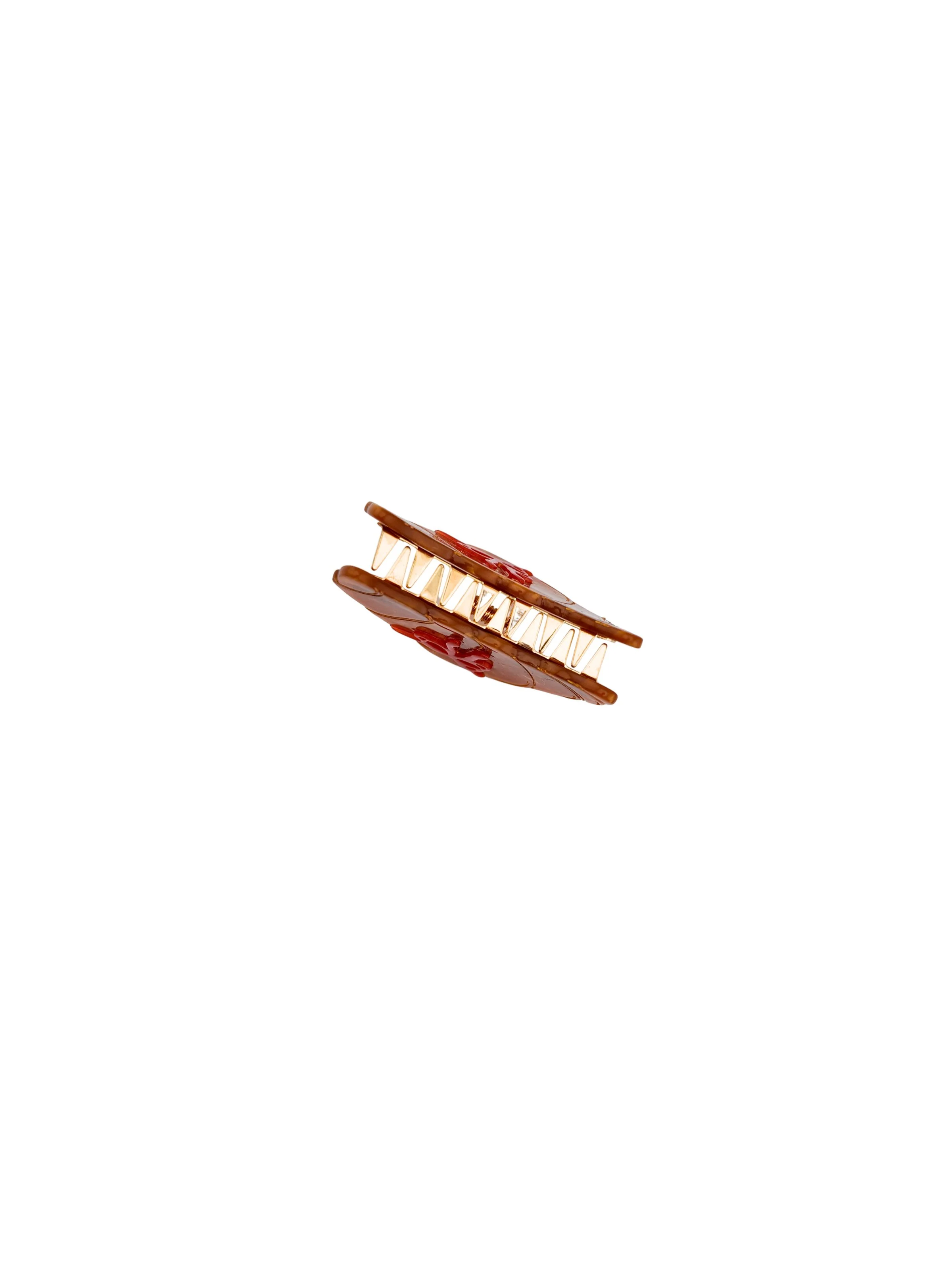 Hand-Painted Mini Bow Croissant Claw Hair Clip | Eco-Friendly - Image 4