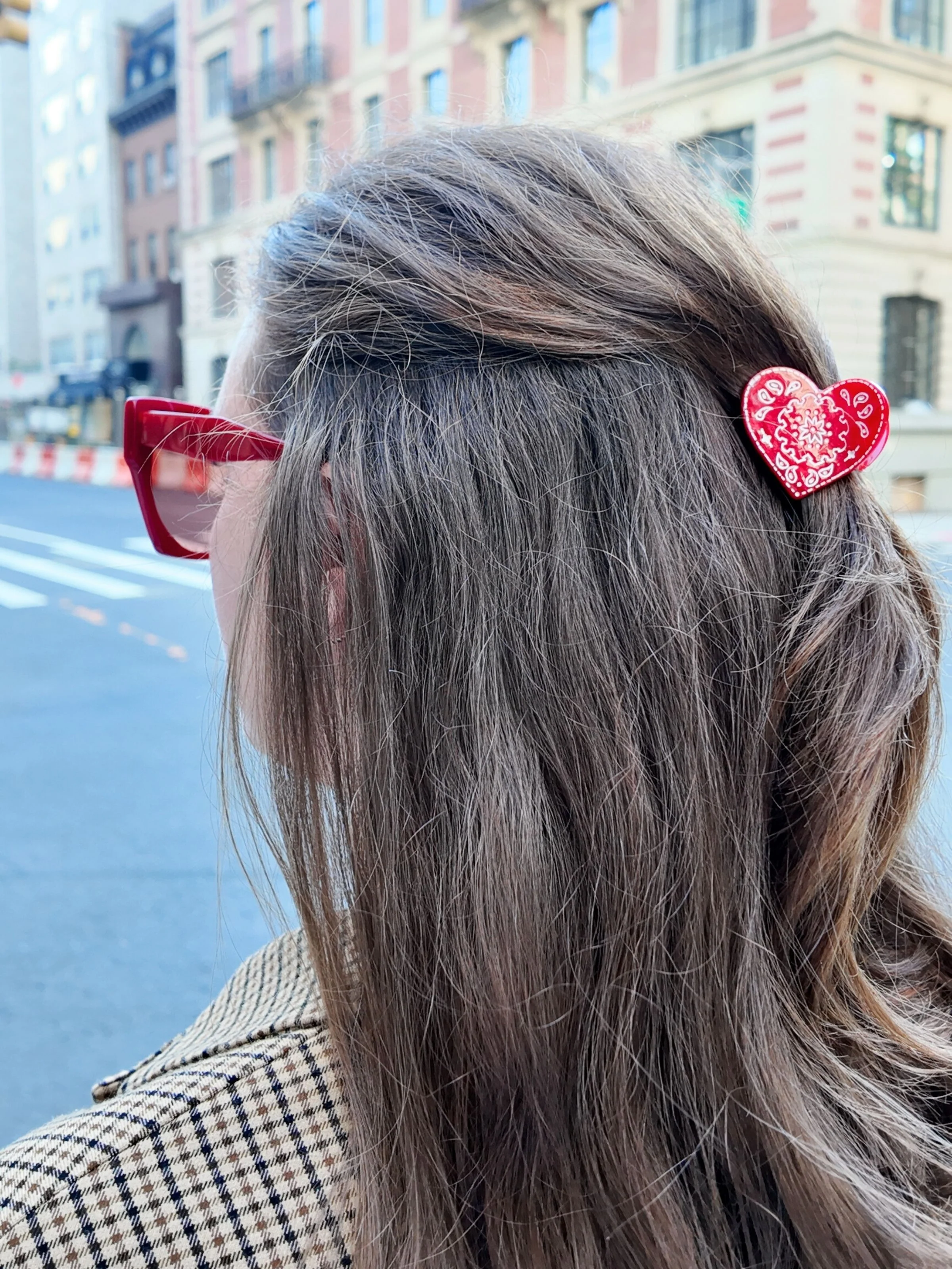 Hand-Painted Mini Paisley Heart Claw Hair Clip | Eco-Friendly - Image 6