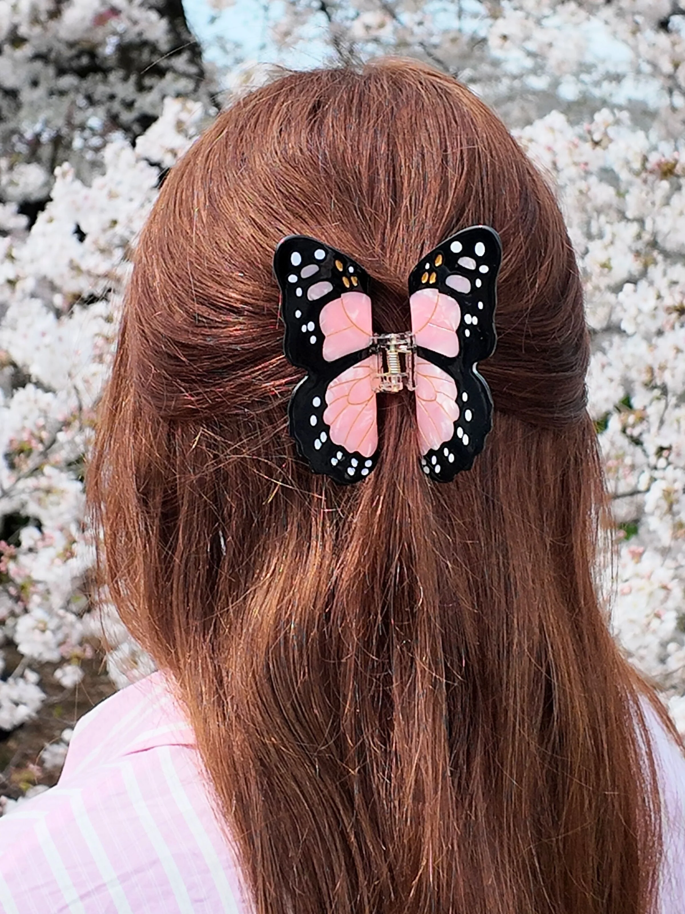 Hand-painted Monarch Butterfly Claw Hair Clip | Eco-Friendly - Image 11