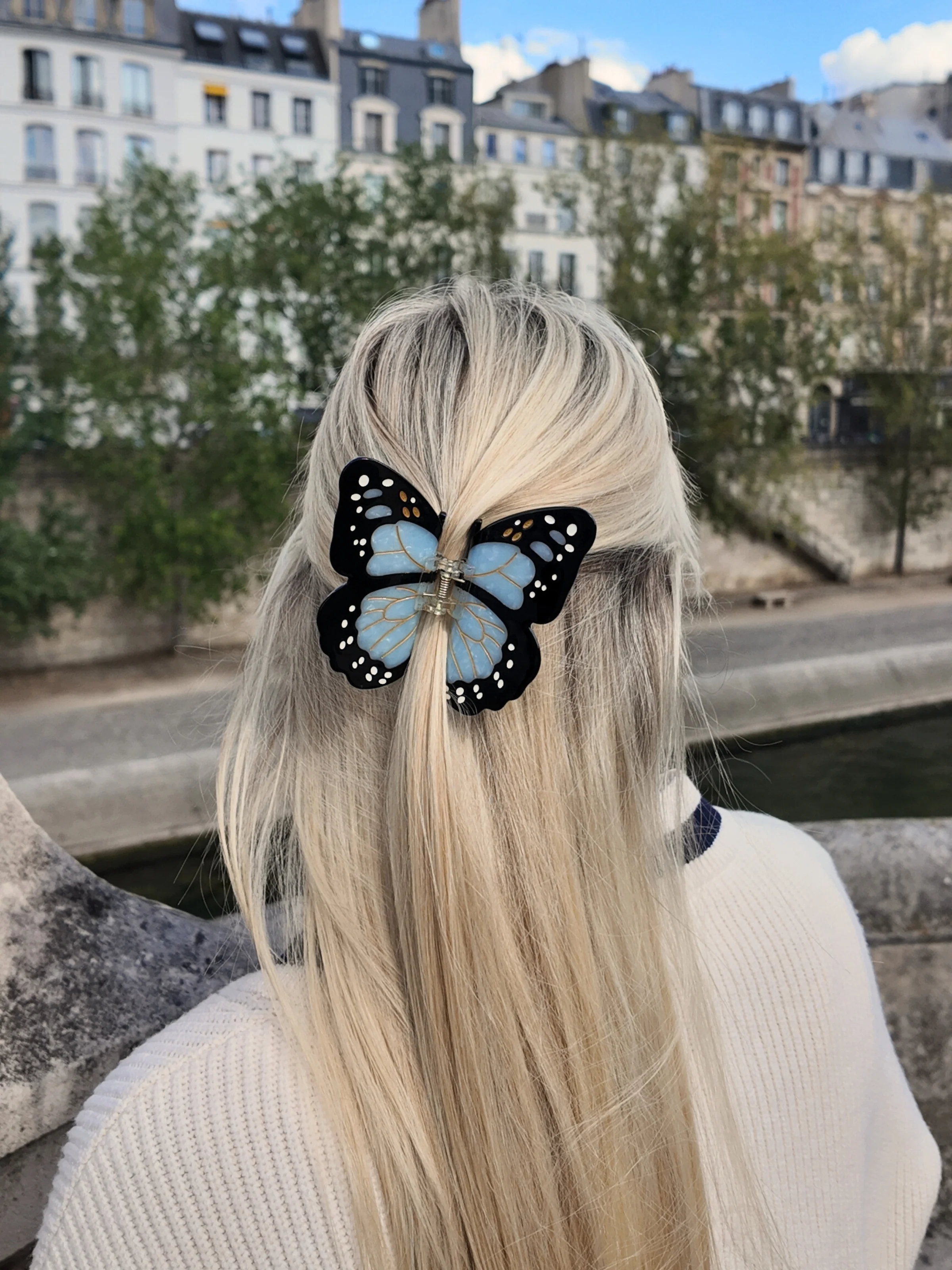 Hand-painted Monarch Butterfly Claw Hair Clip | Eco-Friendly - Image 15