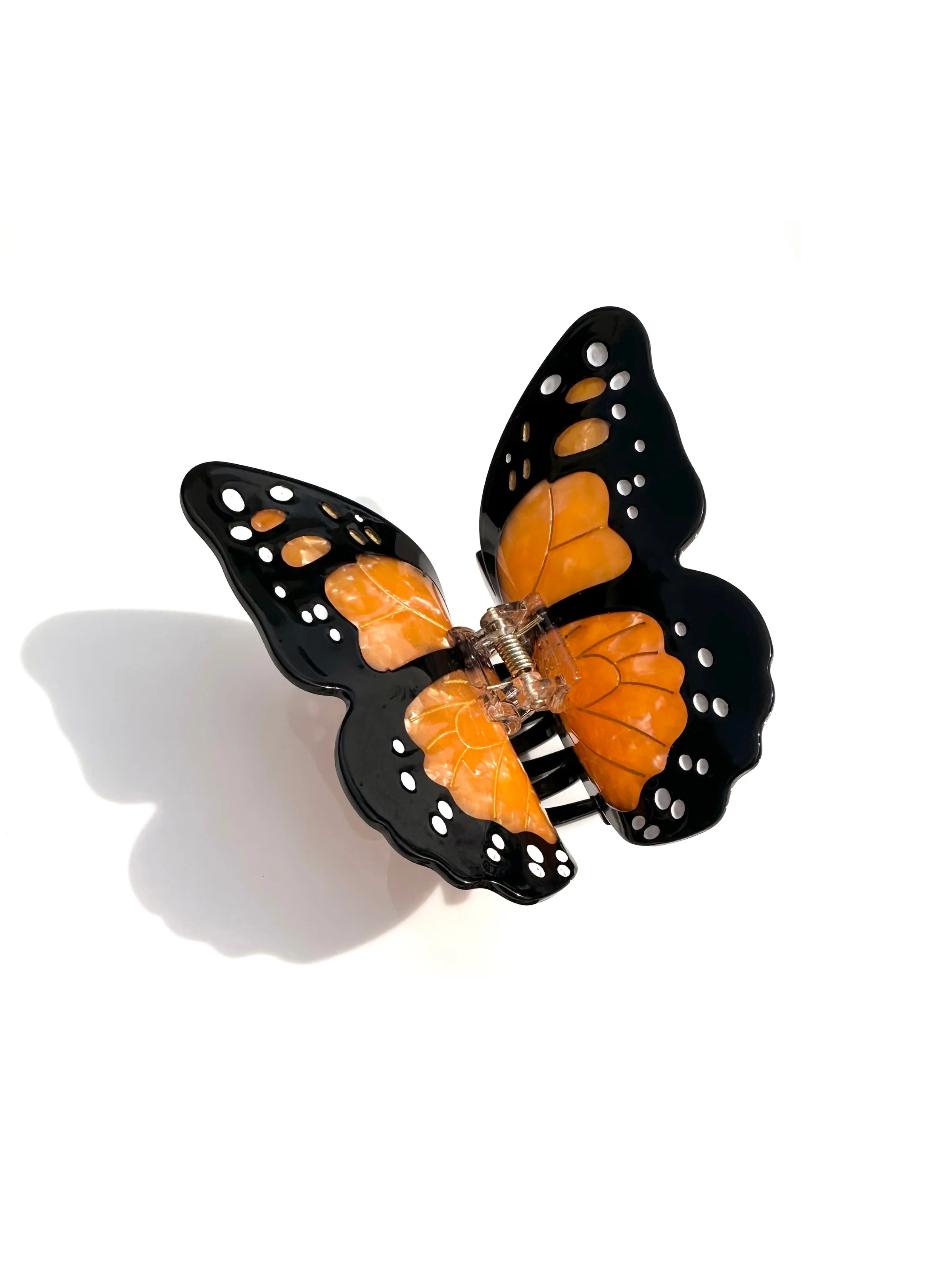 Hand-painted Monarch Butterfly Claw Hair Clip | Eco-Friendly - Image 3