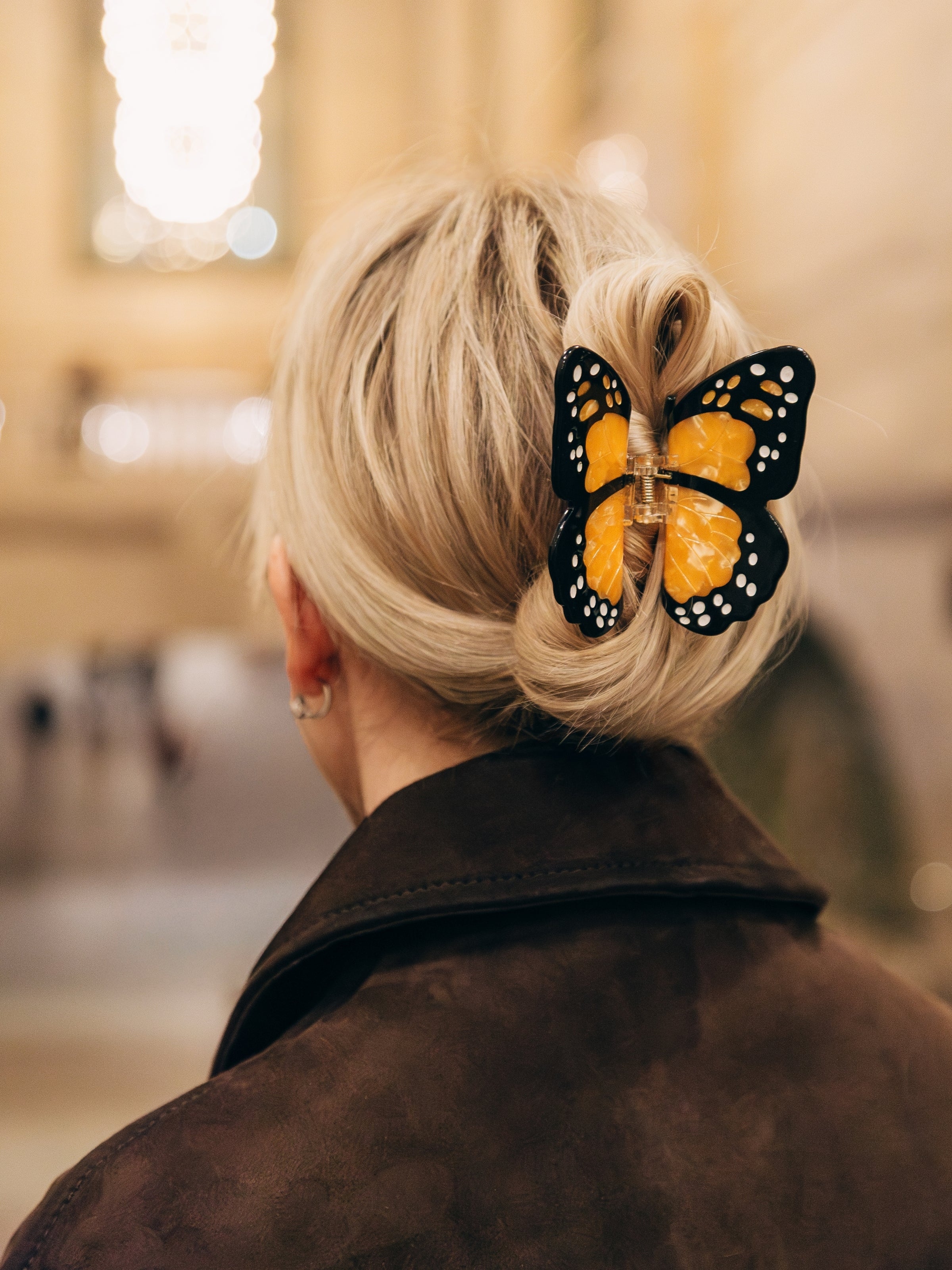 Hand-painted Monarch Butterfly Claw Hair Clip | Eco-Friendly - Image 4