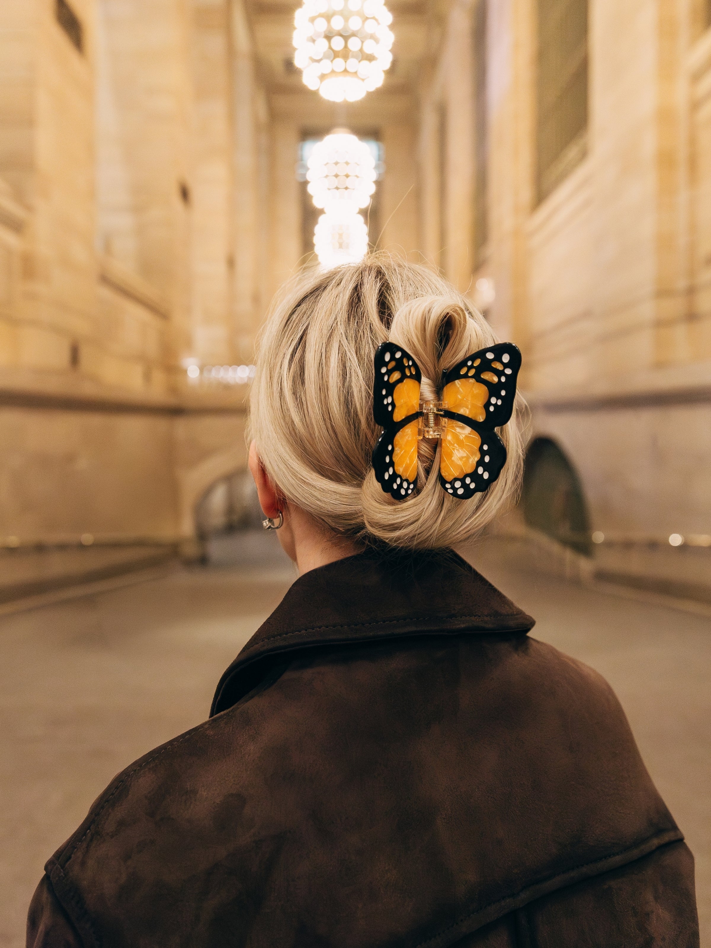 Hand-painted Monarch Butterfly Claw Hair Clip | Eco-Friendly - Image 5