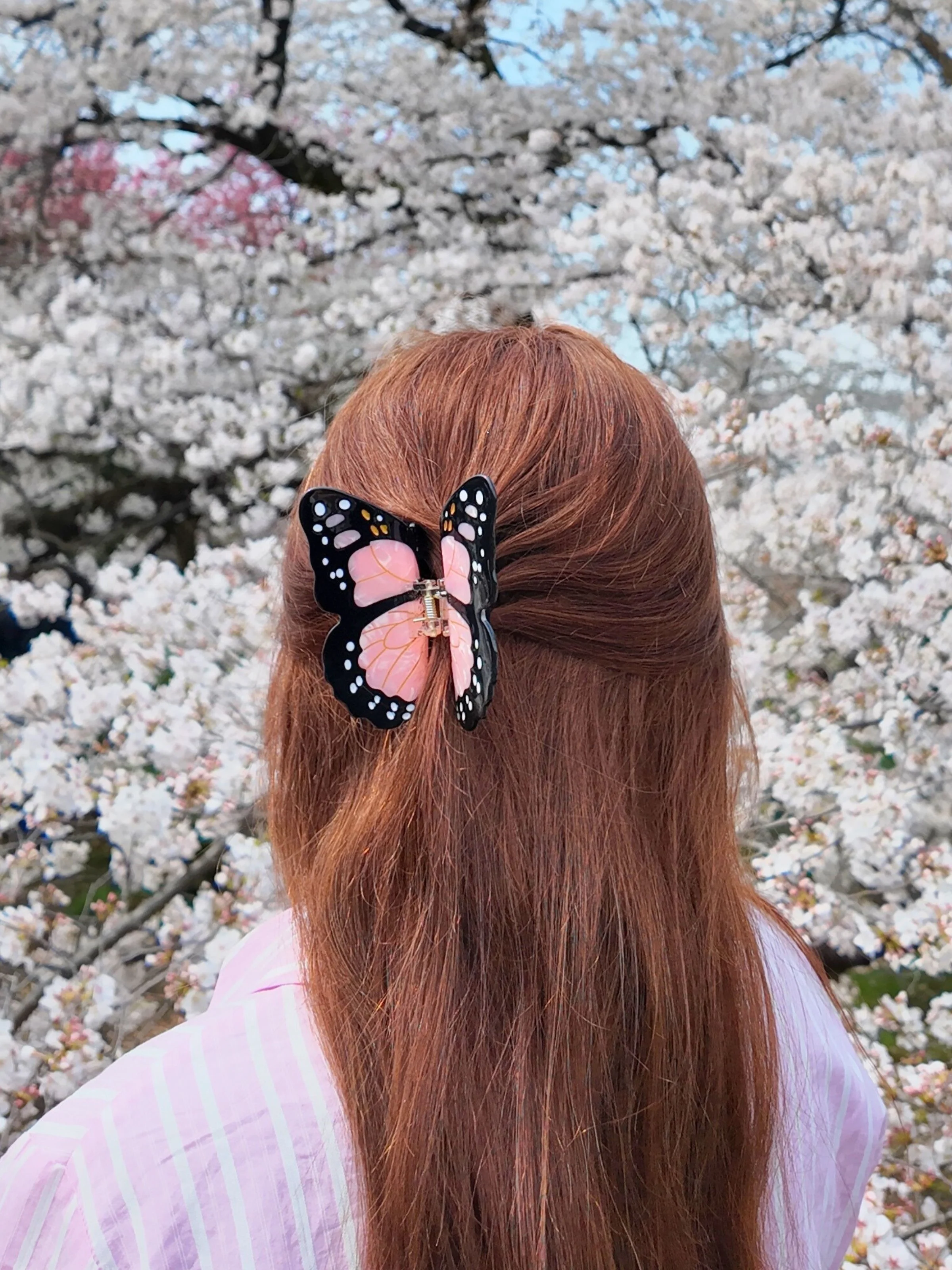 Hand-painted Monarch Butterfly Claw Hair Clip | Eco-Friendly - Image 9