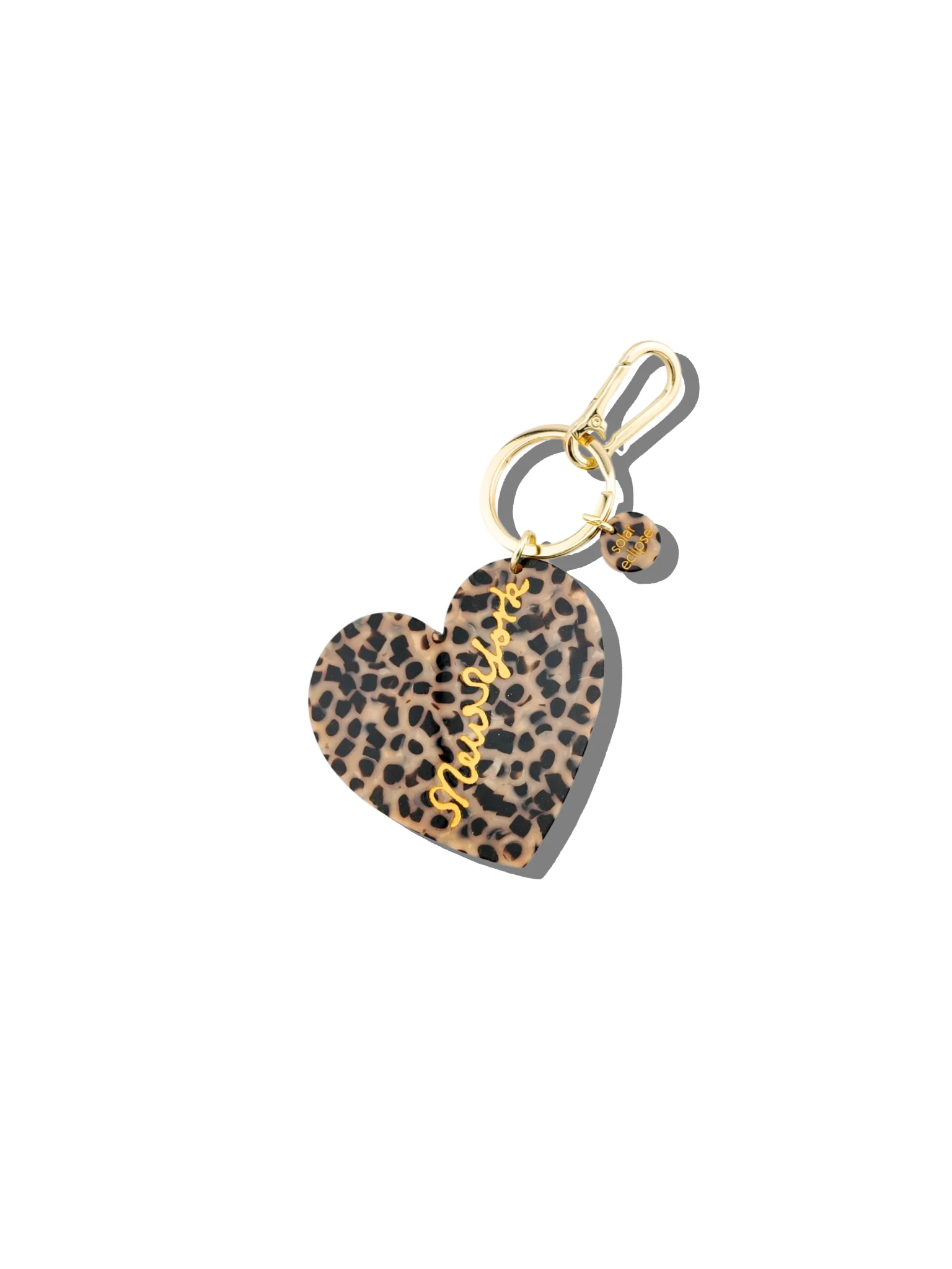 Hand-painted New York Heart Bag Charm + Keychain | Eco-Friendly - Image 3