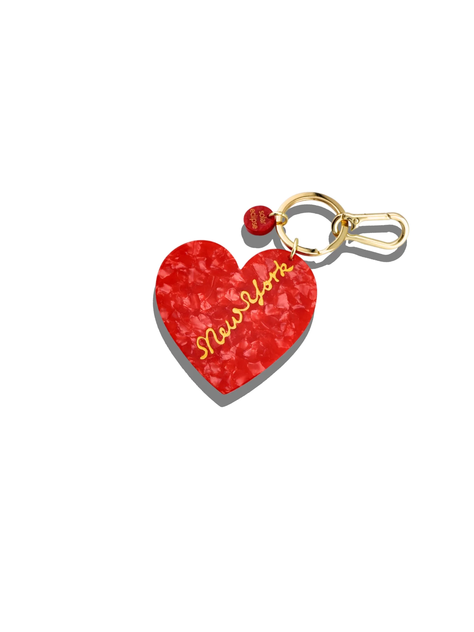 Hand-painted New York Heart Bag Charm + Keychain | Eco-Friendly - Image 6