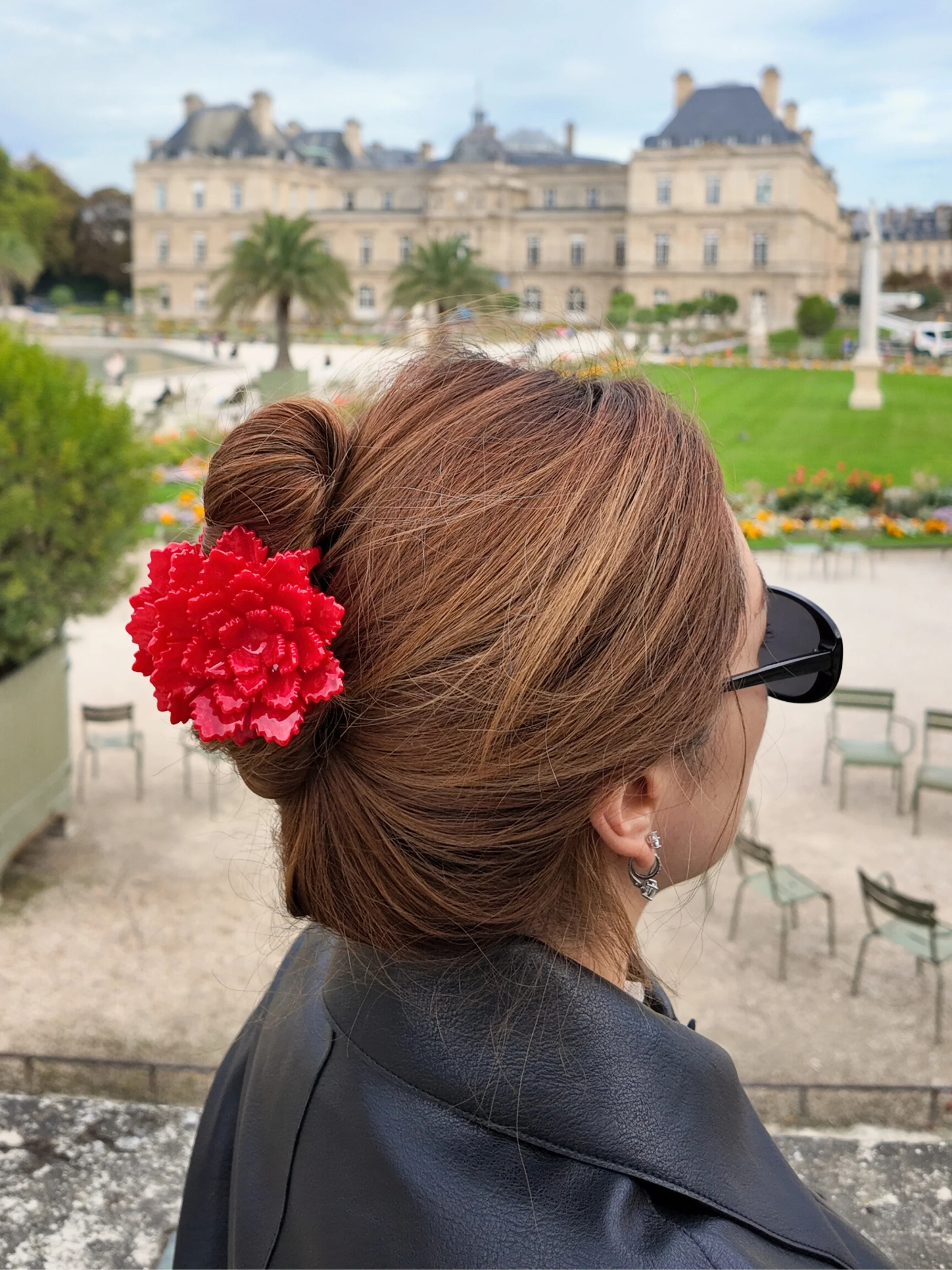 Handmade Origami Peony Flower Claw Hair Clip| Eco-Friendly - Image 6