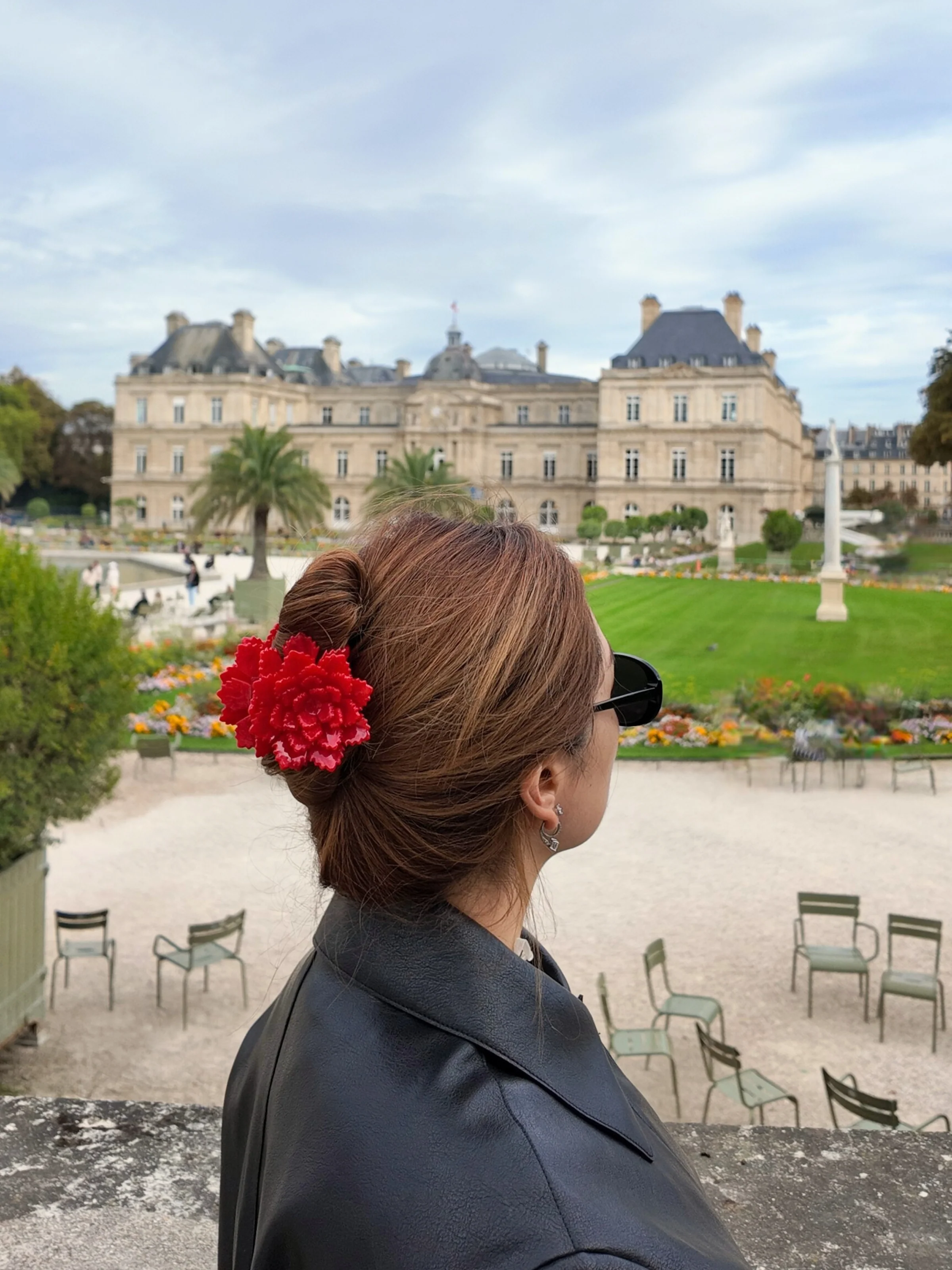Handmade Origami Peony Flower Claw Hair Clip| Eco-Friendly - Image 7